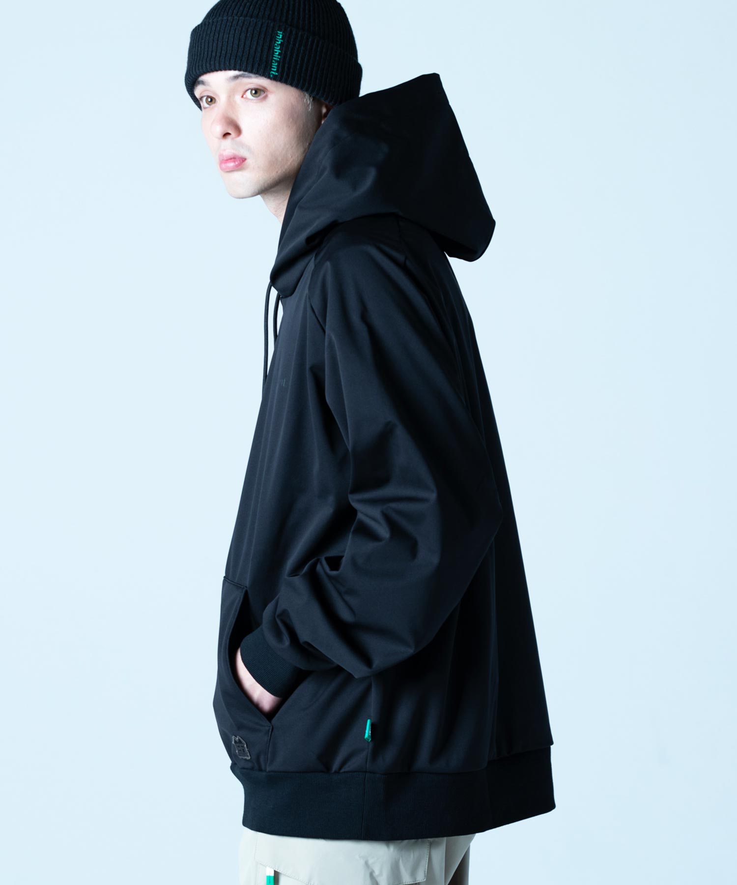 【MENS】撥水・耐水・高耐久加工スキー・スノーボードウェア パーカ WATER-REPELLENT PULL PARKA /inhabitant(インハビタント)