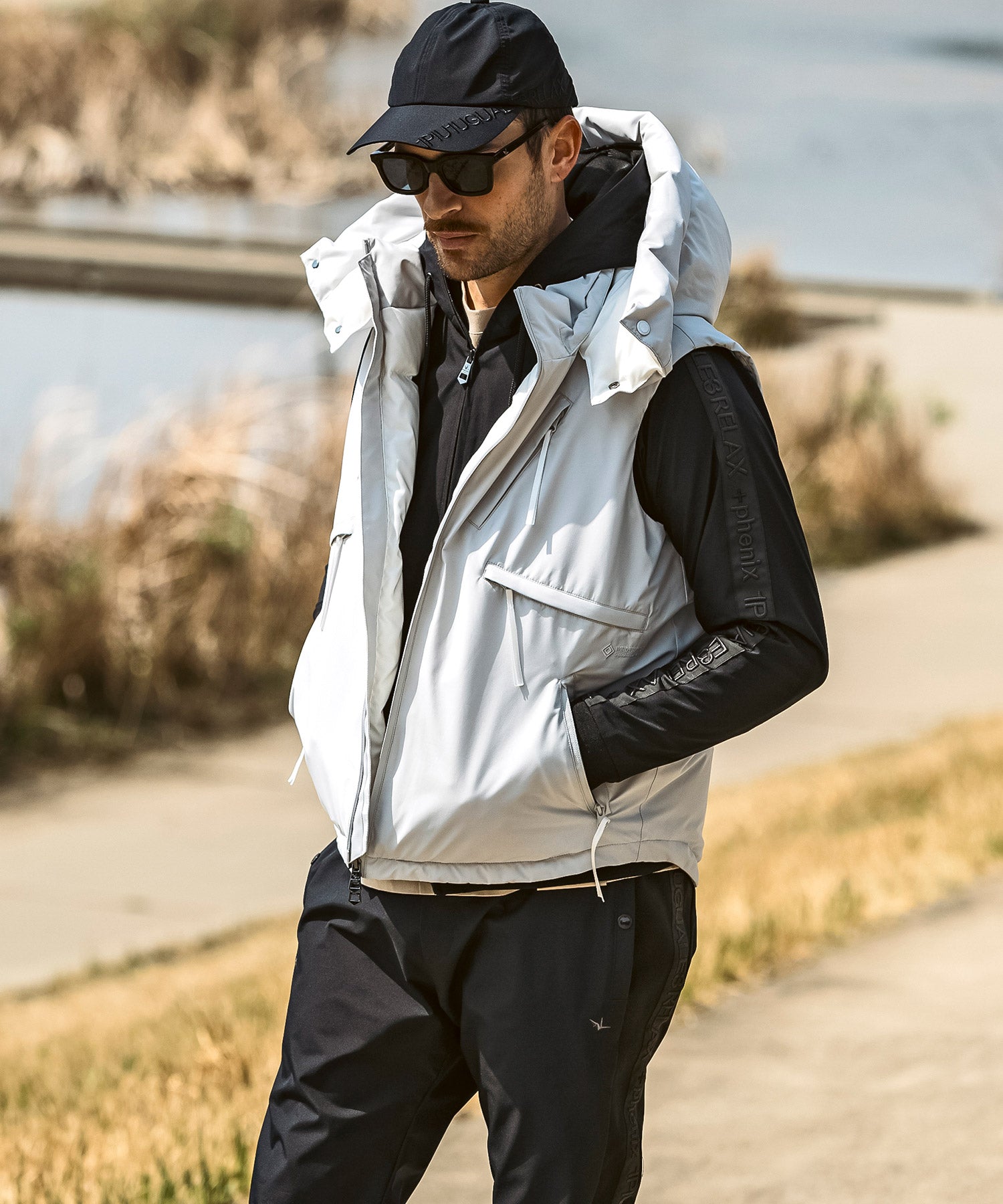 【MENS】GTX LOGO CAP ロゴキャップ / WINDSTOPPER(R) プロダクト by GORE-TEX LABS /ウィンドストッパー/ゴアテックス/1PIU1UGUALE3 RELAX × +phenix(ウノピゥウノウグァーレトレ リラックス)