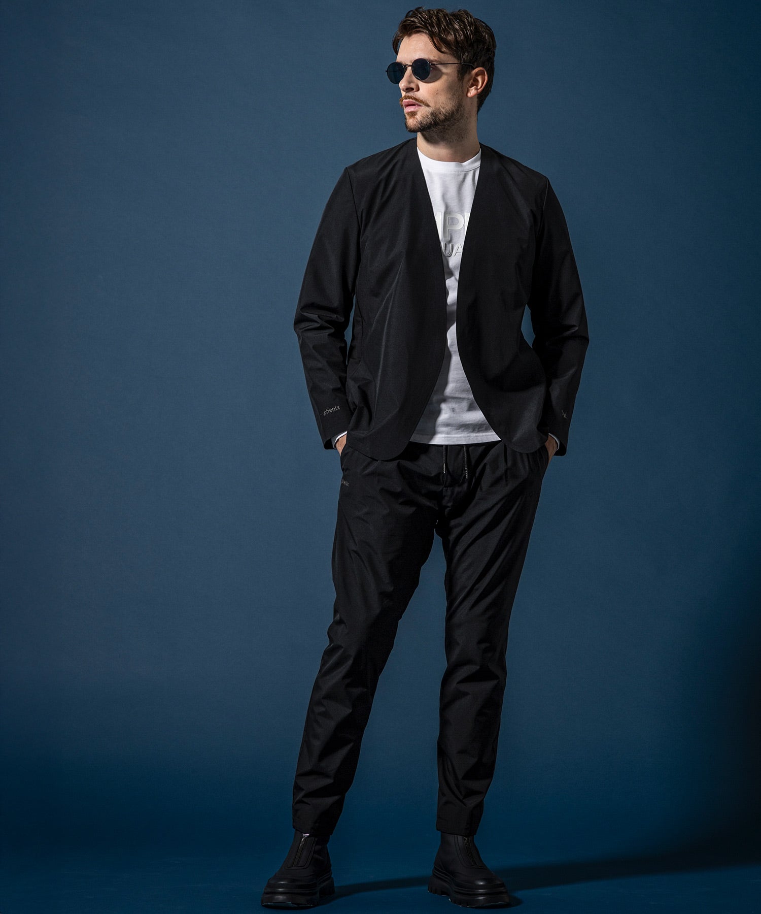 【MENS】GTX NO COLLAR JACKET ノーカラージャケット / WINDSTOPPER(R) プロダクト by GORE-TEX LABS /ウィンドストッパー/ゴアテックス/1PIU1UGUALE3 RELAX × +phenix(ウノピゥウノウグァーレトレ リラックス)