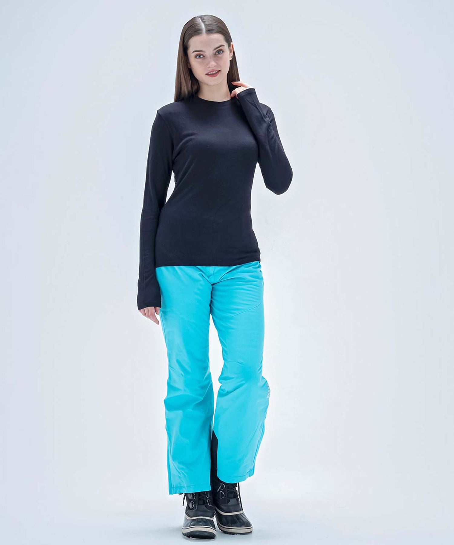 【WOMENS】スキーウェア アンダーウェア インナーウェア Super Space-Time Wool Mock Neck Tee / Middle /phenixスキーウェア 23AW