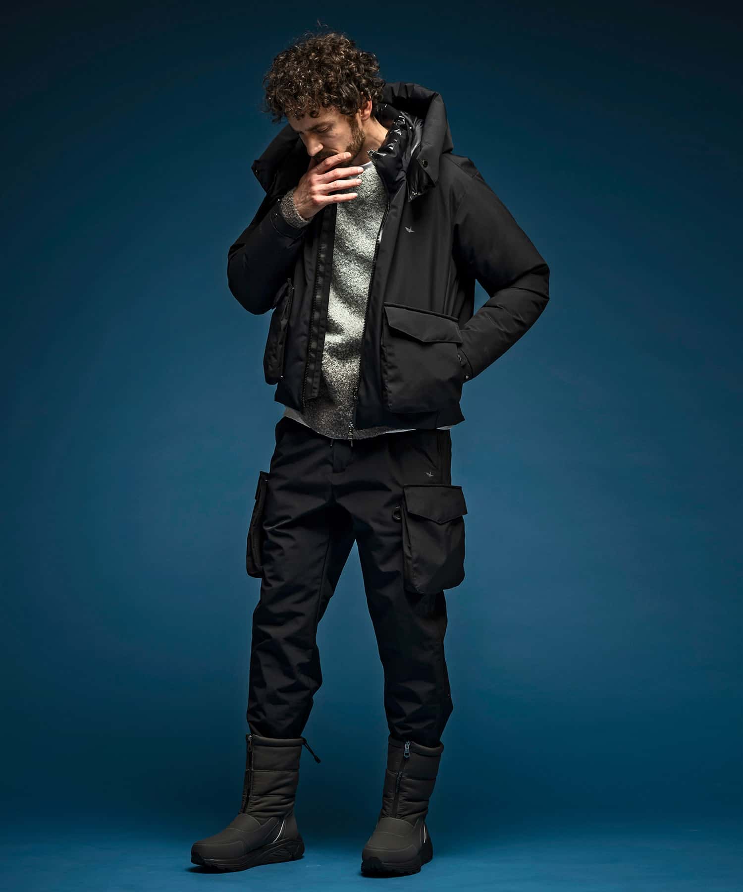 【MENS】フラップポケットダウンジャケット WINDSTOPPER(R) プロダクト by GORE-TEX LABS /ウィンドストッパー/ゴアテックス/1PIU1UGUALE3 RELAX × +phenix(ウノピゥウノウグァーレトレ リラックス)