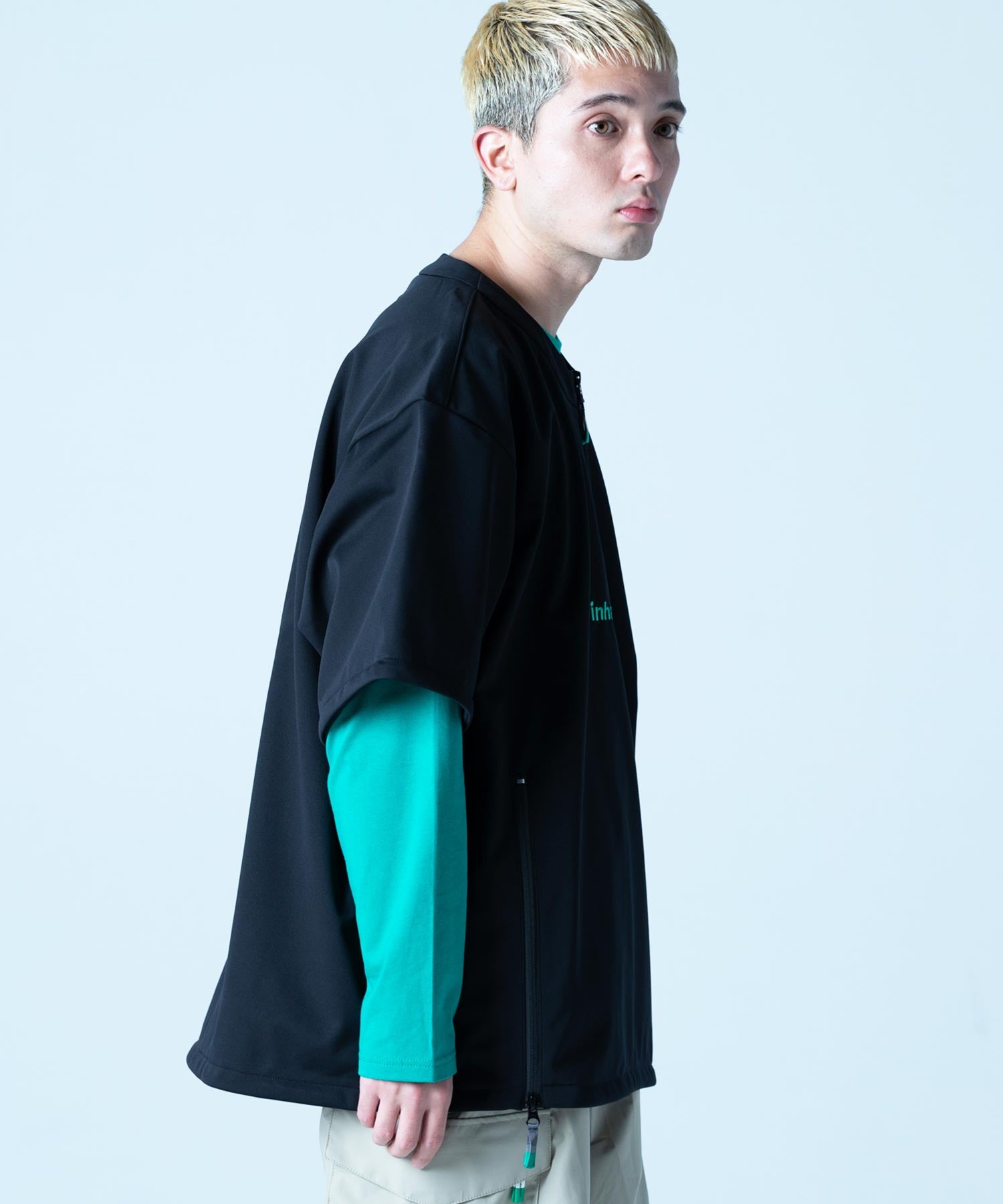 【MENS】撥水・耐水・高耐久加工スキー・スノーボードウェア ソフトシェルTシャツ SOFT SHELL T-SHIRTS /inhabitant(インハビタント)