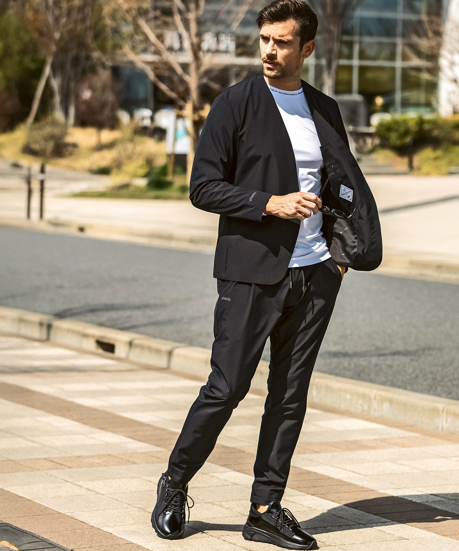 【MENS】GTX NO COLLAR JACKET ノーカラージャケット / WINDSTOPPER(R) プロダクト by GORE-TEX LABS /ウィンドストッパー/ゴアテックス/1PIU1UGUALE3 RELAX × +phenix(ウノピゥウノウグァーレトレ リラックス)