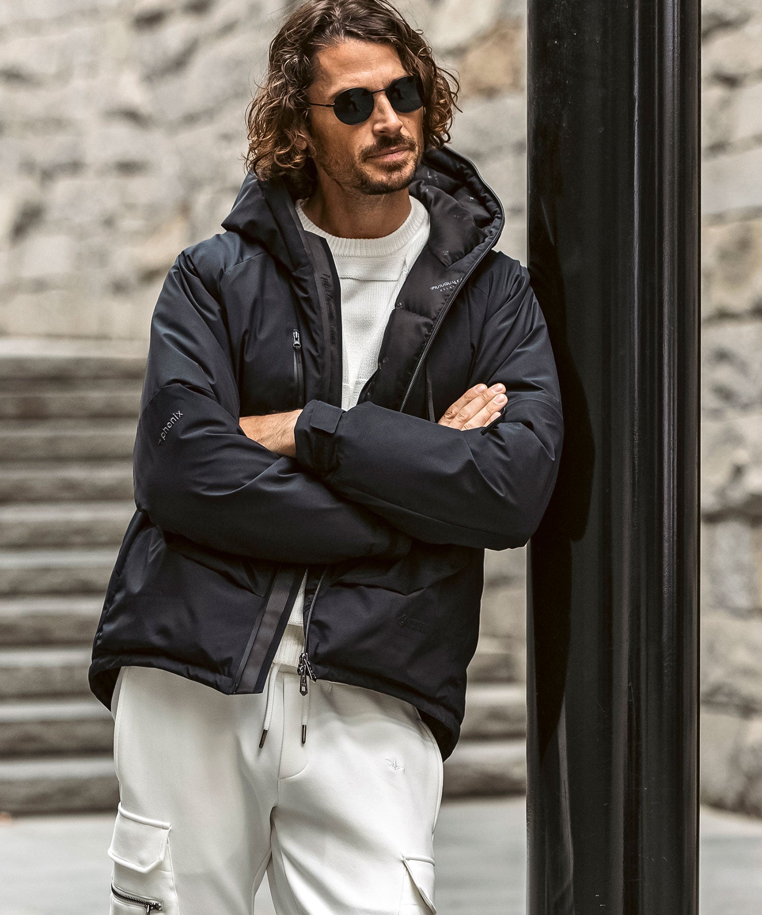 【MENS】GTX DOWN HOODIE ダウンフーディー / WINDSTOPPER(R) プロダクト by GORE-TEX LABS /ウィンドストッパー/ゴアテックス/1PIU1UGUALE3 RELAX × +phenix(ウノピゥウノウグァーレトレ リラックス)