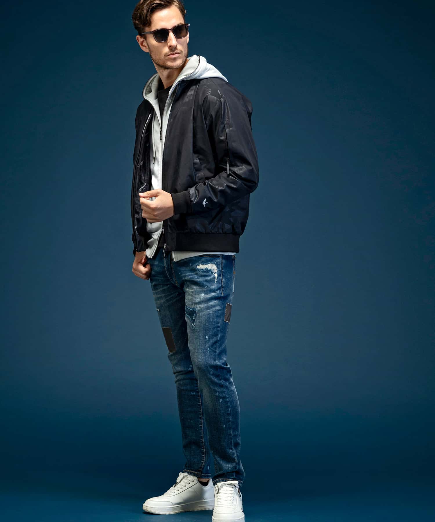 【MENS】ブルゾン WINDSTOPPER プロダクト by GORE-TEX LABS /ウィンドストッパー/ゴアテックス/1PIU1UGUALE3 RELAX × +phenix(ウノピゥウノウグァーレトレ リラックス)