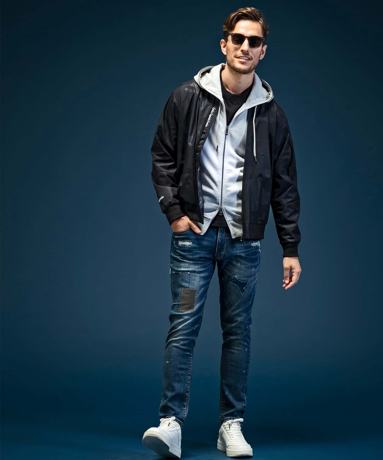 【MENS】ブルゾン WINDSTOPPER プロダクト by GORE-TEX LABS /ウィンドストッパー/ゴアテックス/1PIU1UGUALE3 RELAX × +phenix(ウノピゥウノウグァーレトレ リラックス)