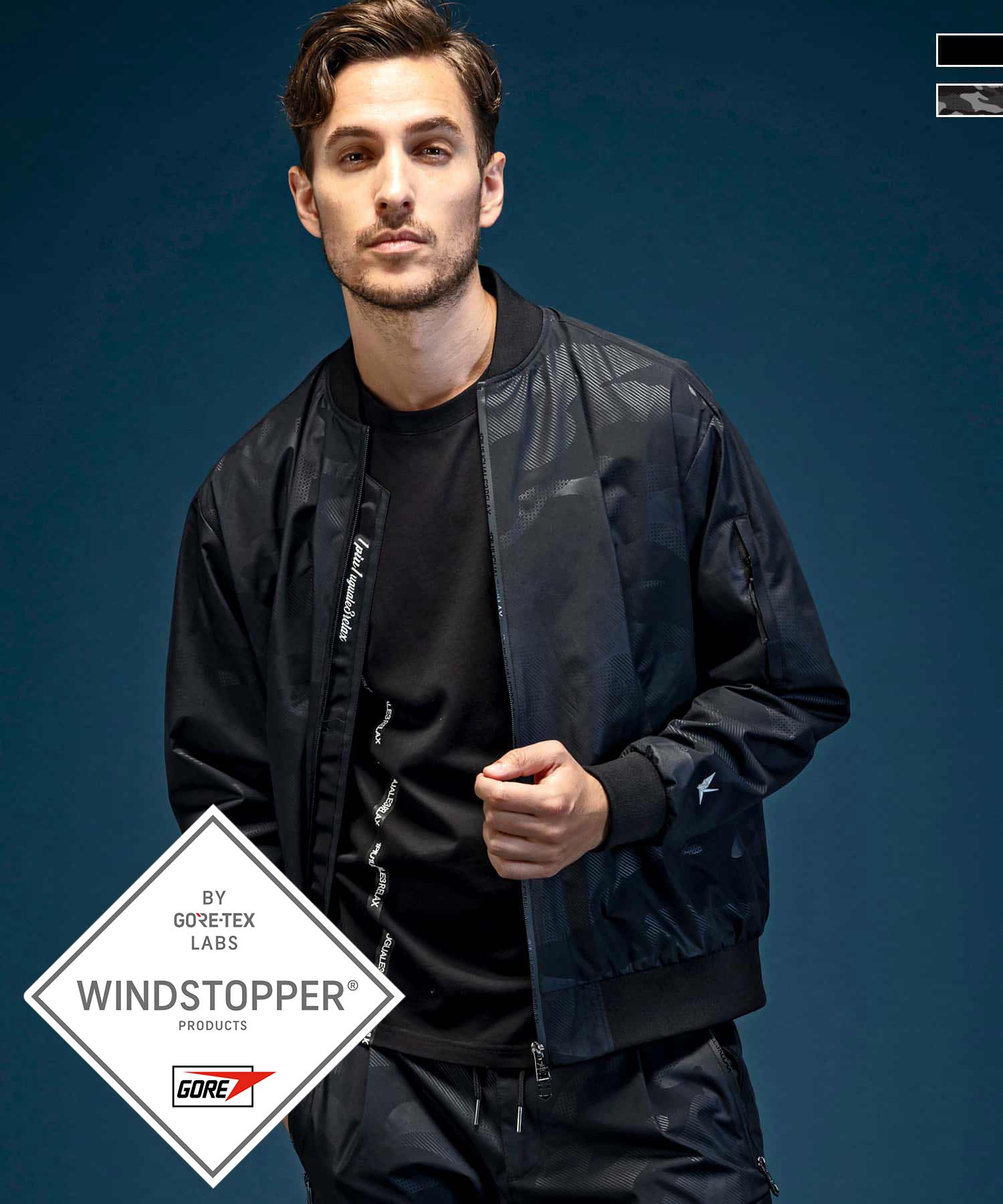 【MENS】ブルゾン WINDSTOPPER プロダクト by GORE-TEX LABS /ウィンドストッパー/ゴアテックス/1PIU1UGUALE3 RELAX × +phenix(ウノピゥウノウグァーレトレ リラックス)