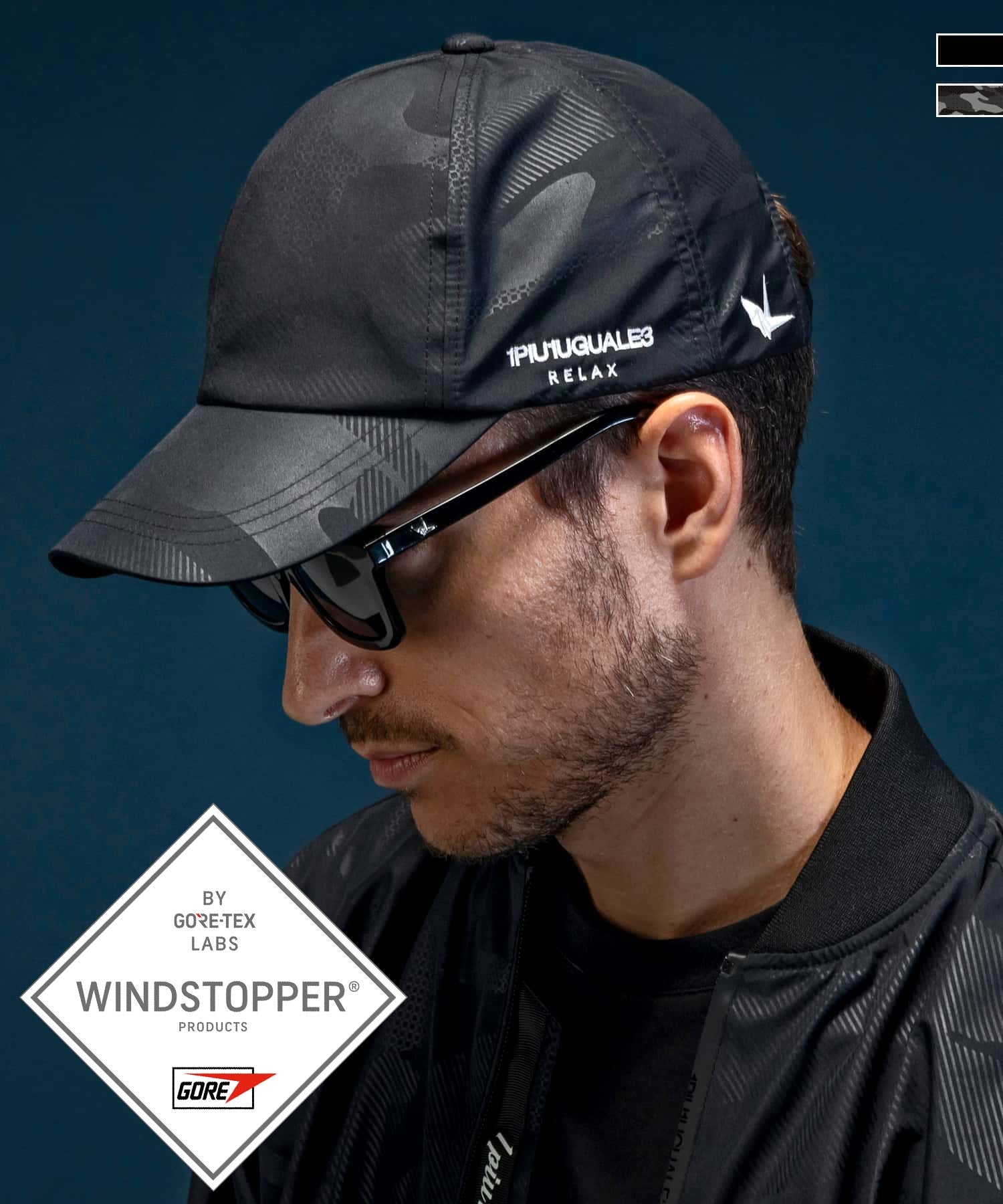 【MENS】キャップ WINDSTOPPER プロダクト by GORE-TEX LABS /ウィンドストッパー/ゴアテックス/1PIU1UGUALE3 RELAX × +phenix(ウノピゥウノウグァーレトレ リラックス)