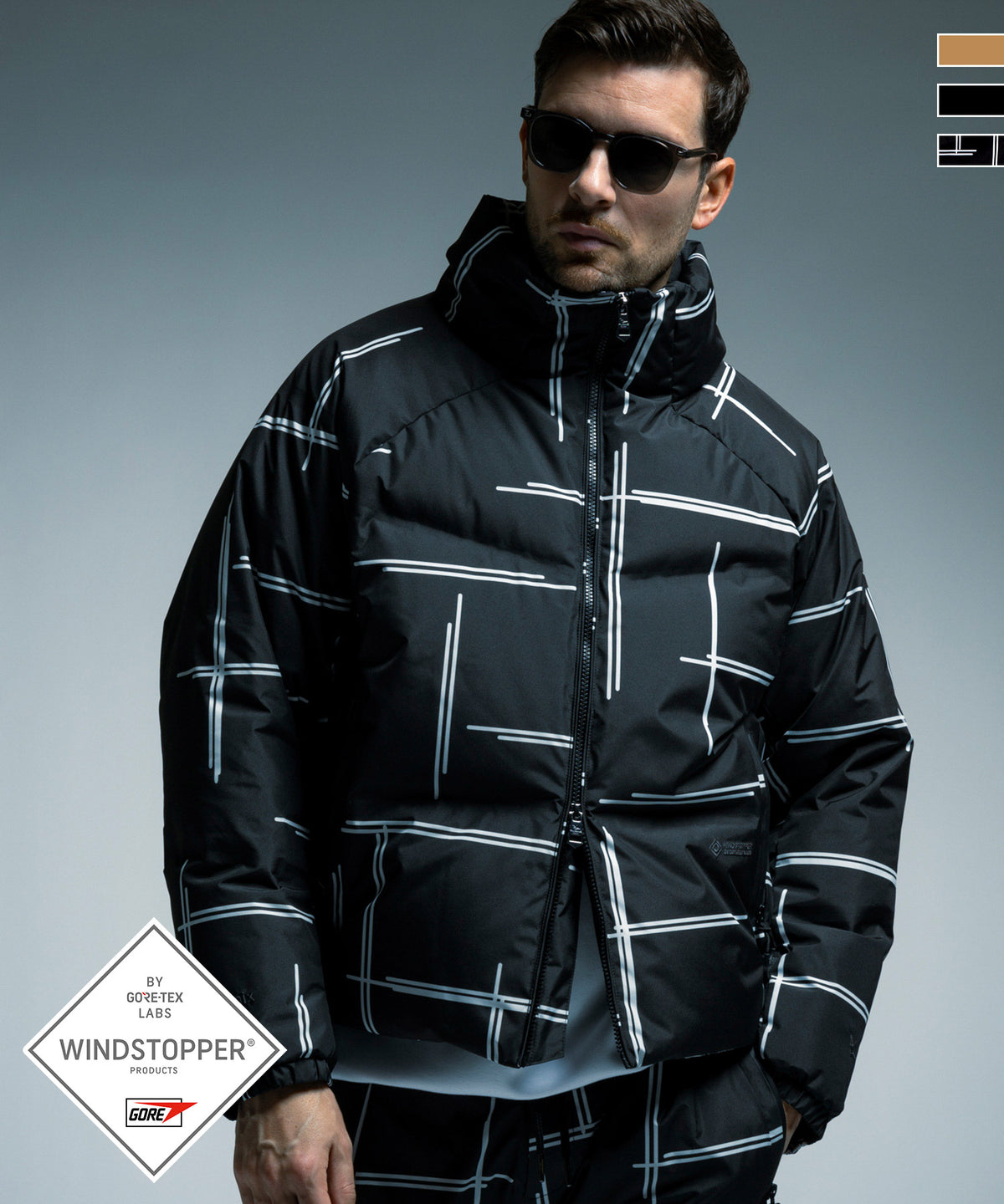 【10月中旬お届け予約商品】STAND COLLAR SHORT DOWN JACKET スタンドカラー ショートダウンジャケット / WINDSTOPPER PRODUCTS BY GORE-TEX LABS