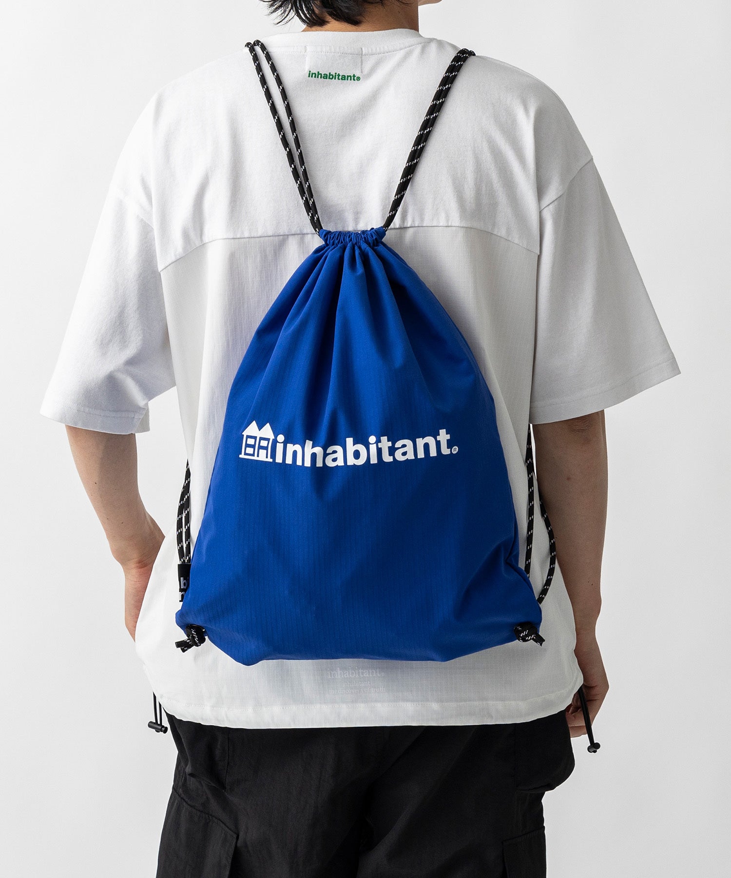 【MENS】ワンポイント ブランドロゴプリント ベーシック ナップザック /inhabitant(インハビタント)