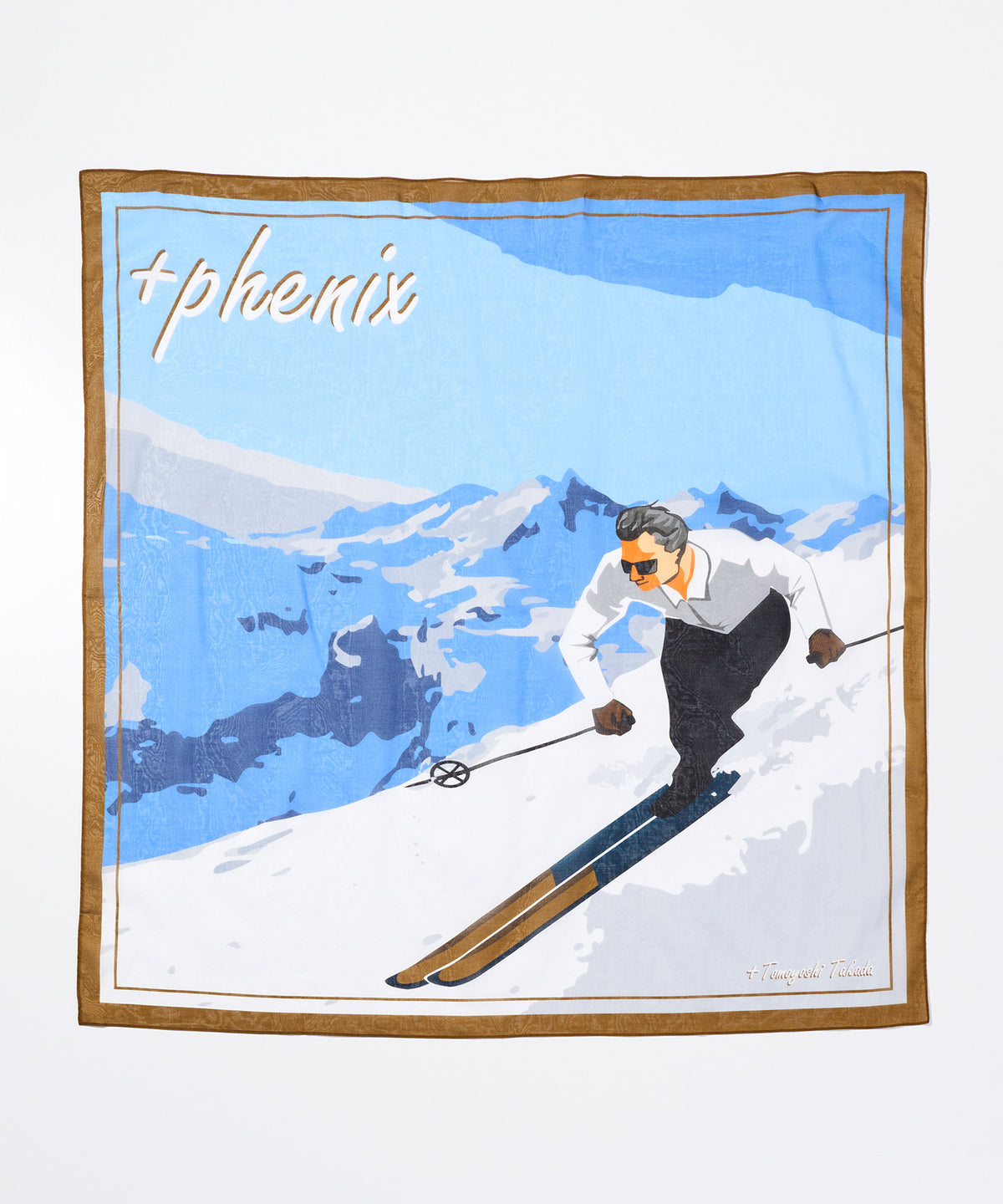 Men's Ski Art Scarf, Techwear, Urban Outdoor, High-Performance Wear, +phenix