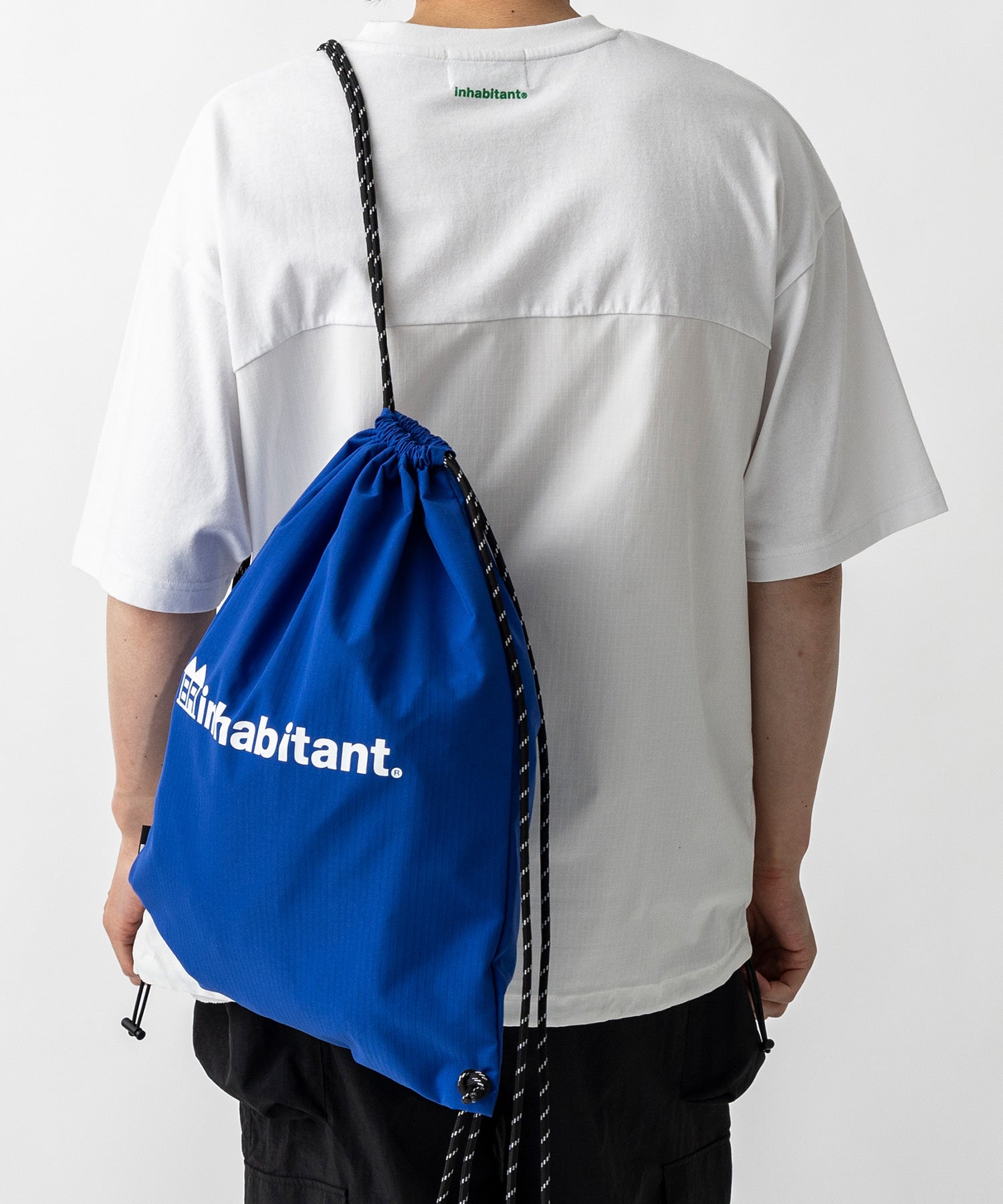 【MENS】ワンポイント ブランドロゴプリント ベーシック ナップザック /inhabitant(インハビタント)