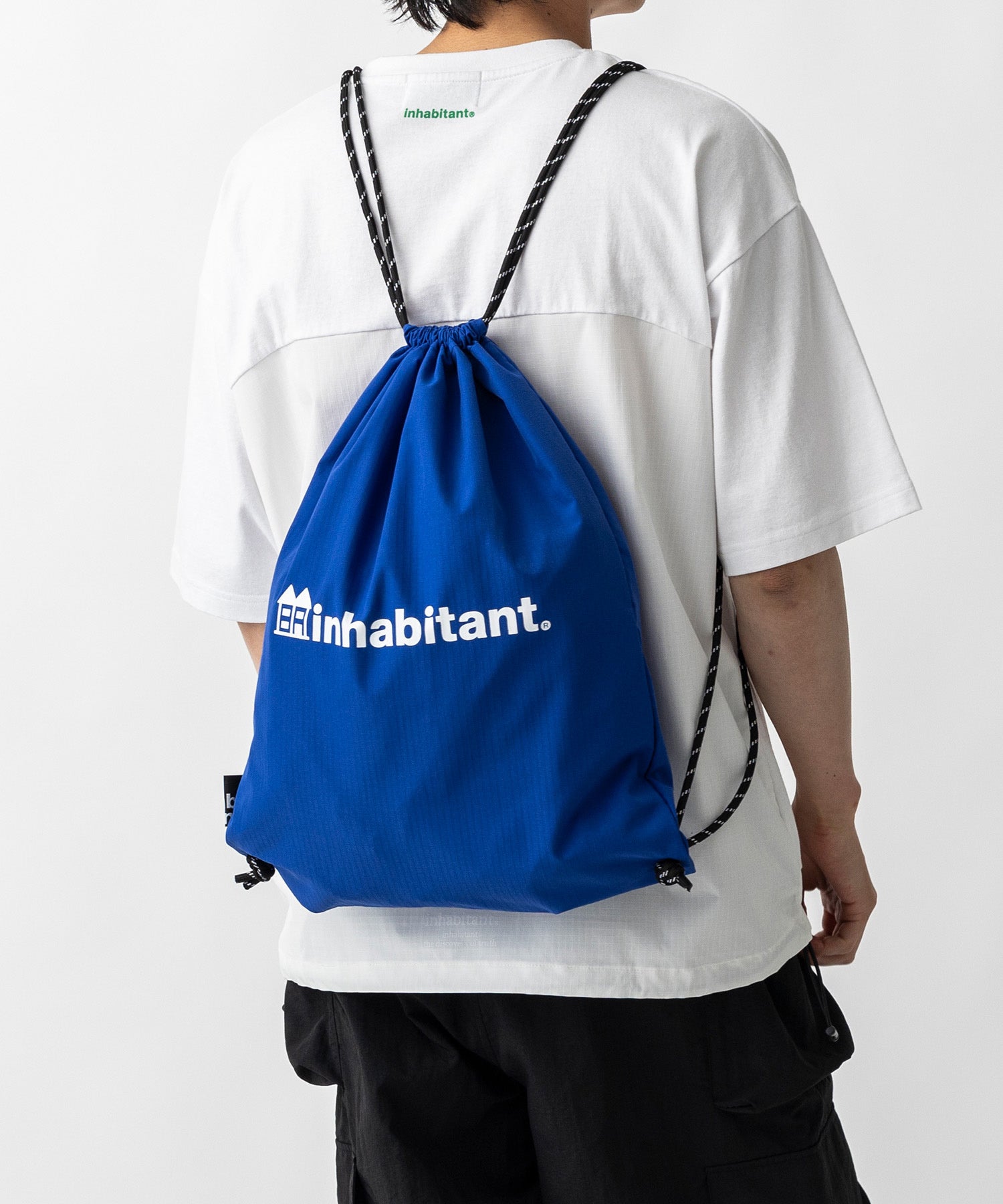 【MENS】ワンポイント ブランドロゴプリント ベーシック ナップザック /inhabitant(インハビタント)