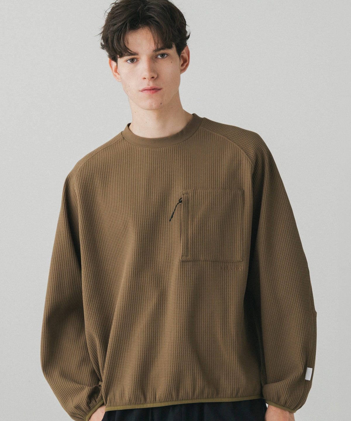 WAFFLE SCULPTED LONG SLEEVE TEE / ワッフルスカルプテッド ロングスリーブTシャツ