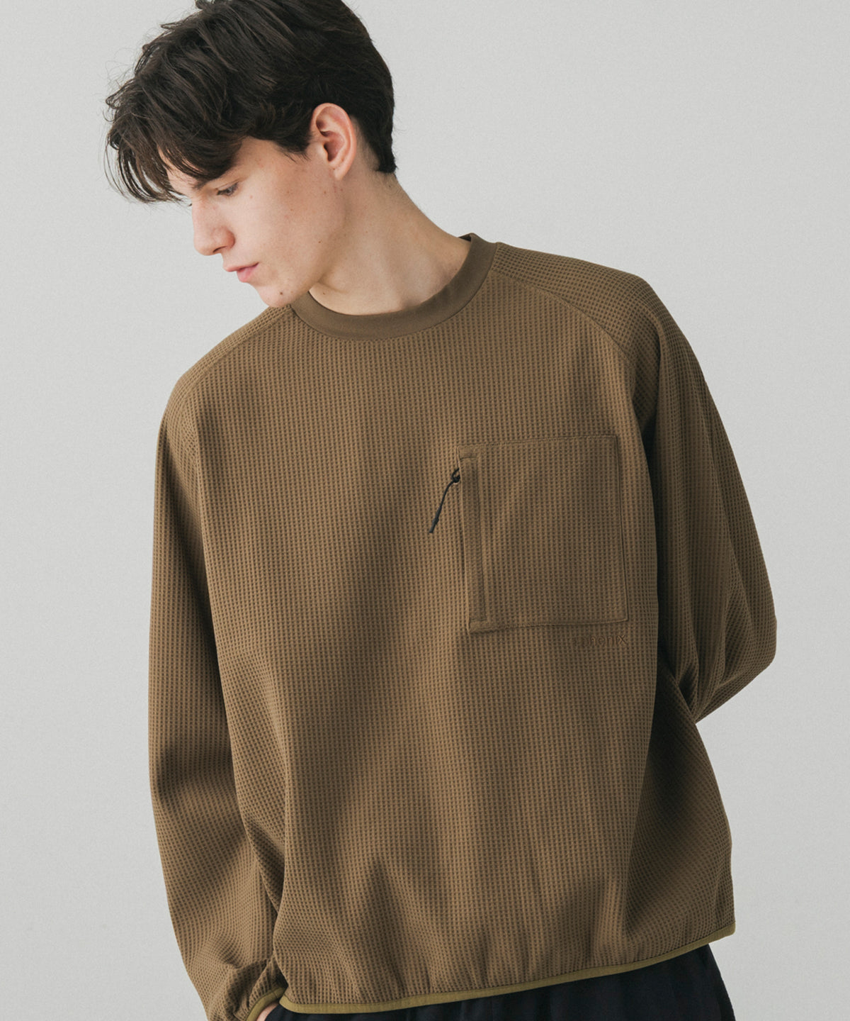 WAFFLE SCULPTED LONG SLEEVE TEE / ワッフルスカルプテッド ロングスリーブTシャツ