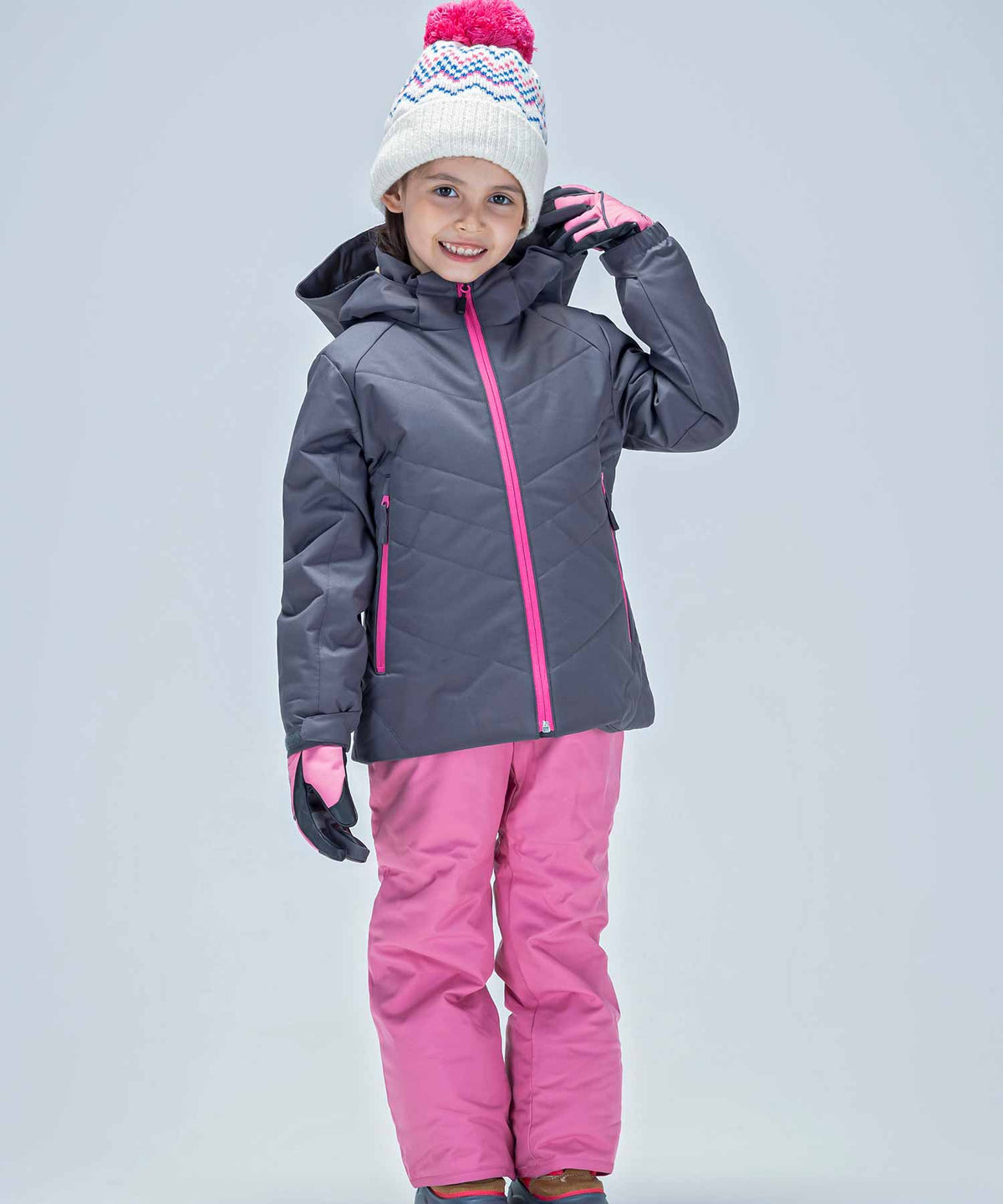 【KIDS/JUNIOR】子供用スキーウェア アウター上下セット ツーピース Snow White Junior Two-piece / Jr / 最大20cmサイズ調整可能 /phenixスキーウェア23AW