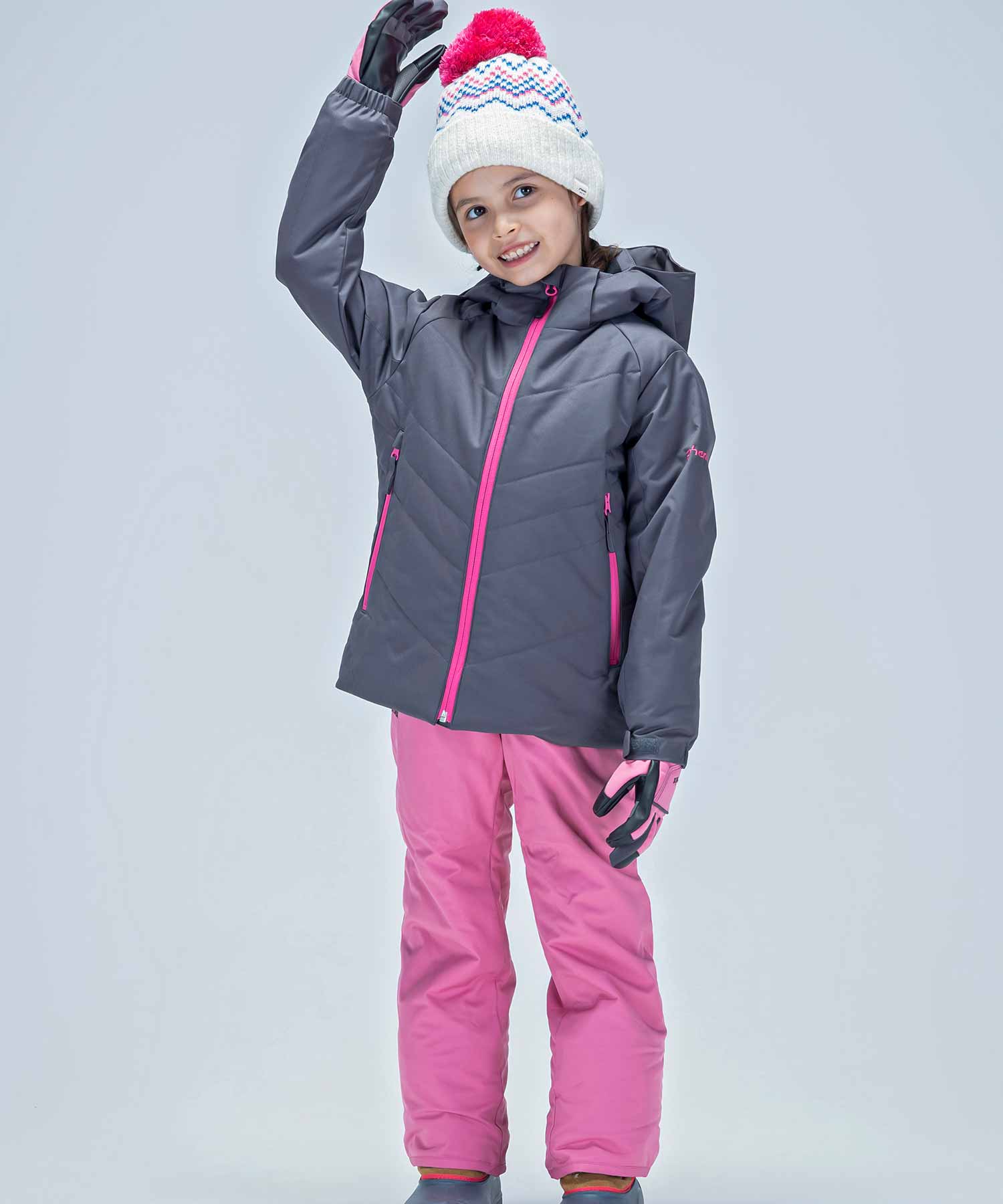 【KIDS/JUNIOR】子供用スキーウェア アウター上下セット ツーピース Snow White Junior Two-piece / Jr / 最大20cmサイズ調整可能 /phenixスキーウェア23AW