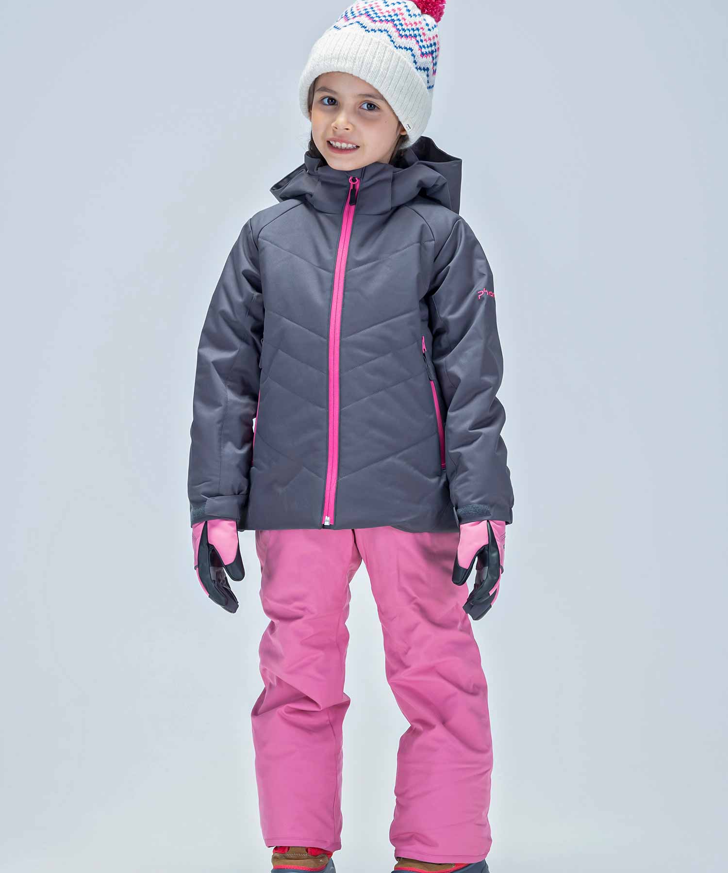 【KIDS/JUNIOR】子供用スキーウェア アウター上下セット ツーピース Snow White Junior Two-piece / Jr / 最大20cmサイズ調整可能 /phenixスキーウェア23AW