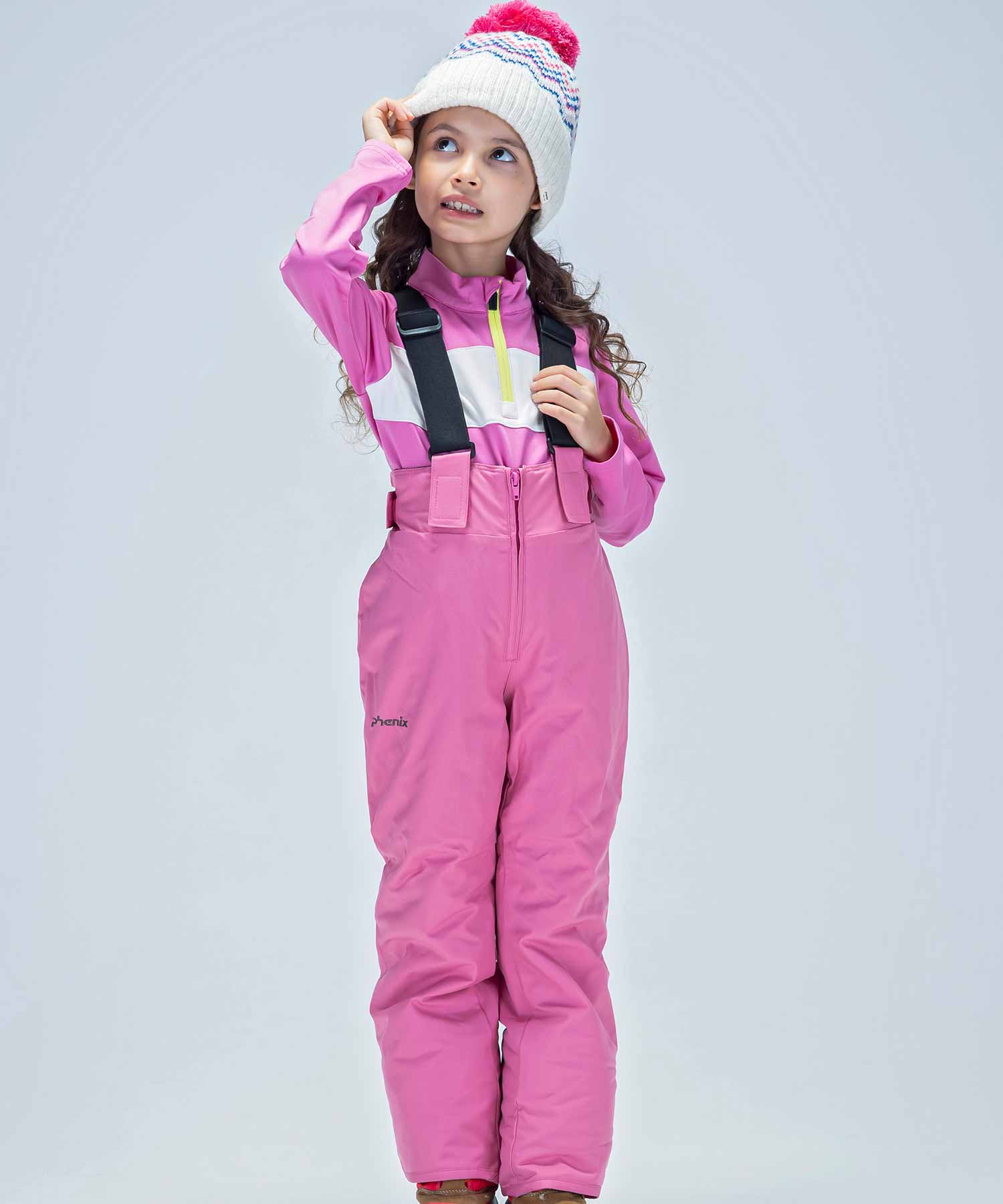 【KIDS/JUNIOR】子供用スキーウェア アウター上下セット ツーピース Snow White Junior Two-piece / Jr / 最大20cmサイズ調整可能 /phenixスキーウェア23AW