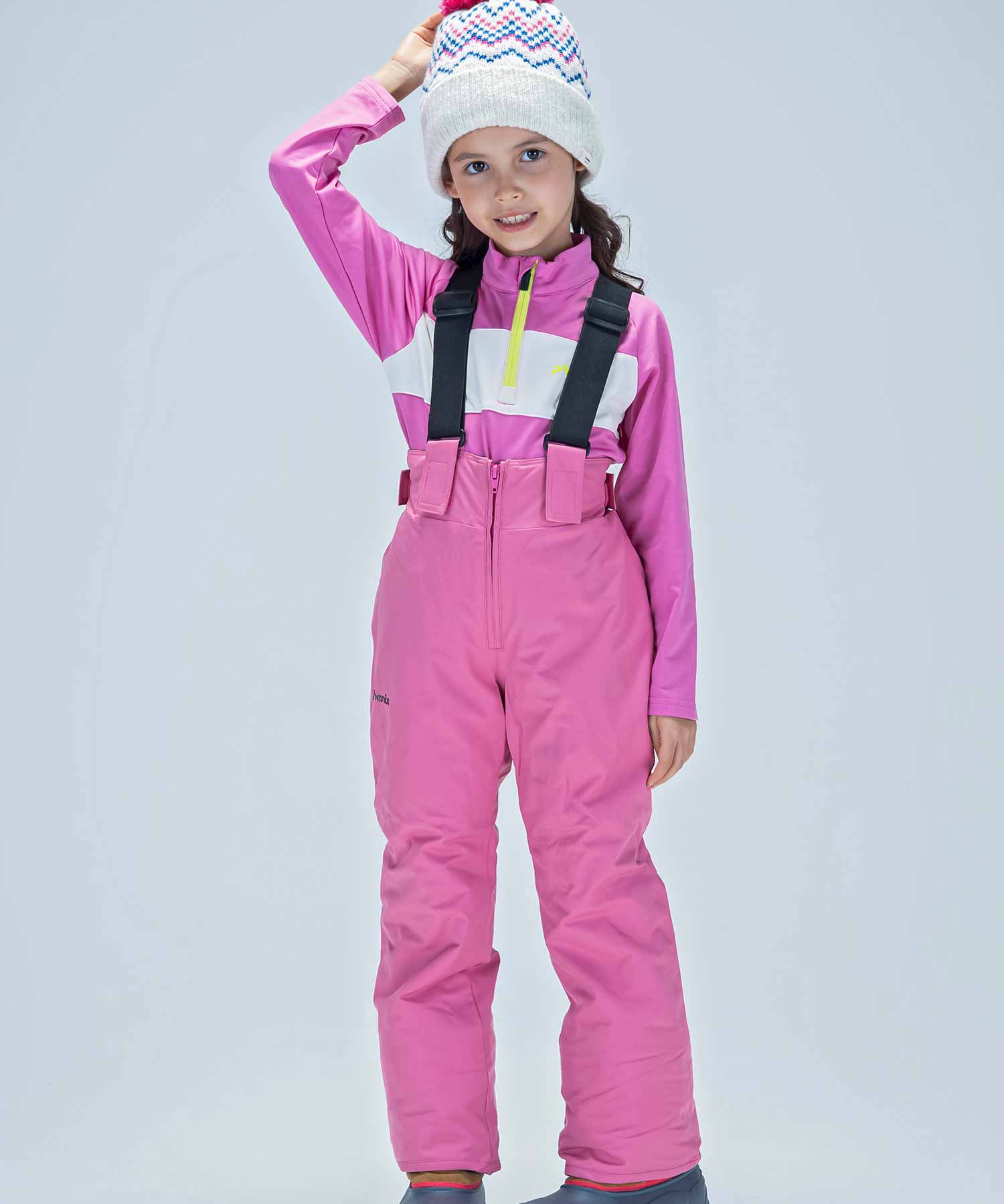 【KIDS/JUNIOR】子供用スキーウェア アウター上下セット ツーピース Snow White Junior Two-piece / Jr / 最大20cmサイズ調整可能 /phenixスキーウェア23AW