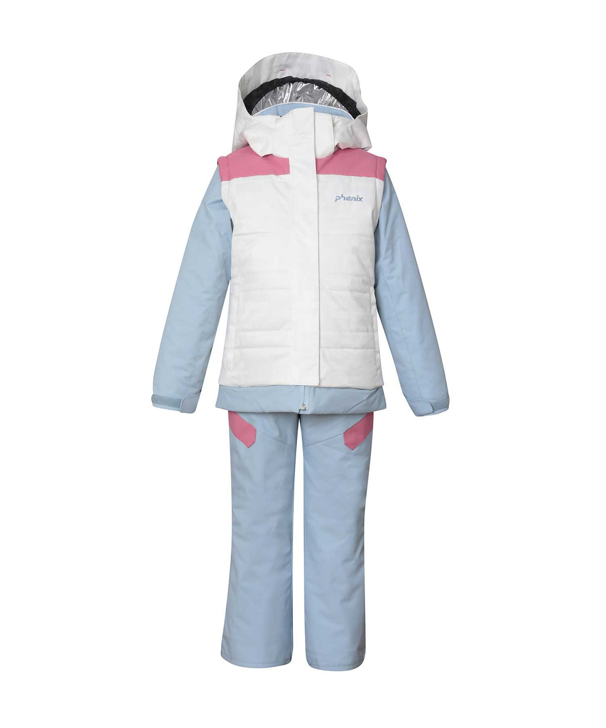 【KIDS/JUNIOR】子供用スキーウェア アウター上下セット ツーピース Crystal Flower Junior Two-piece / Jr / 最大20cmサイズ調整可能 /phenixスキーウェア23AW