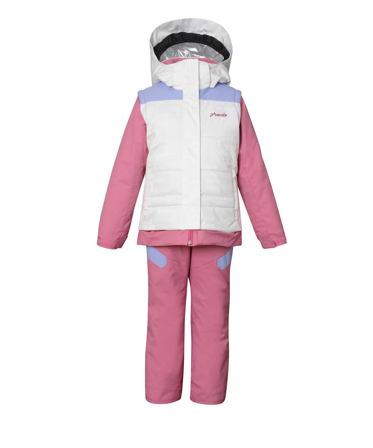 【KIDS/JUNIOR】子供用スキーウェア アウター上下セット ツーピース Crystal Flower Junior Two-piece / Jr / 最大20cmサイズ調整可能 /phenixスキーウェア23AW