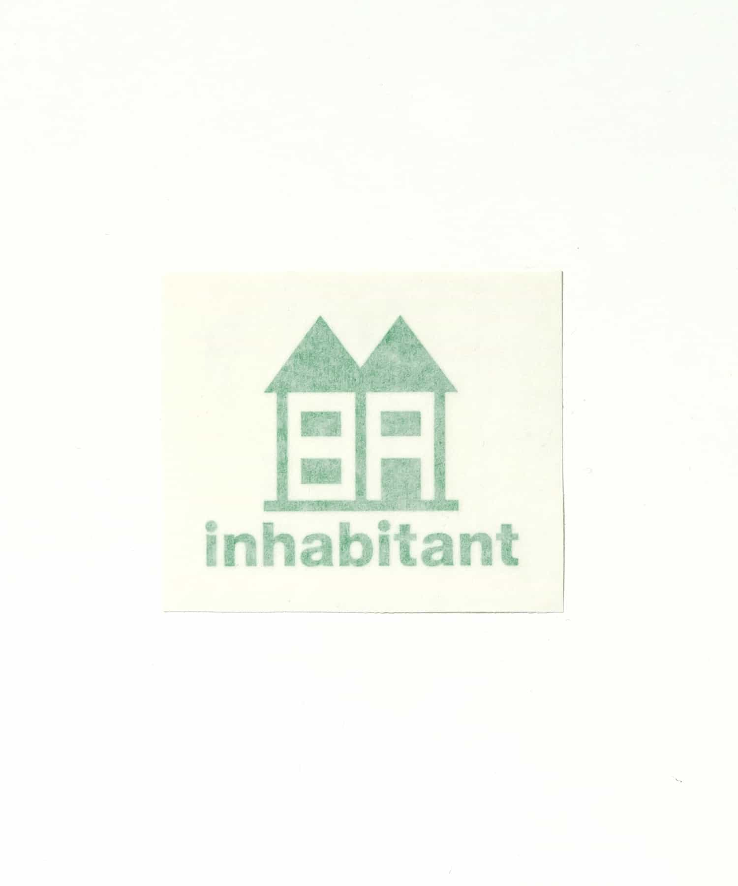 MENS】ステッカー Inhabitant logo sticker | inhabitant