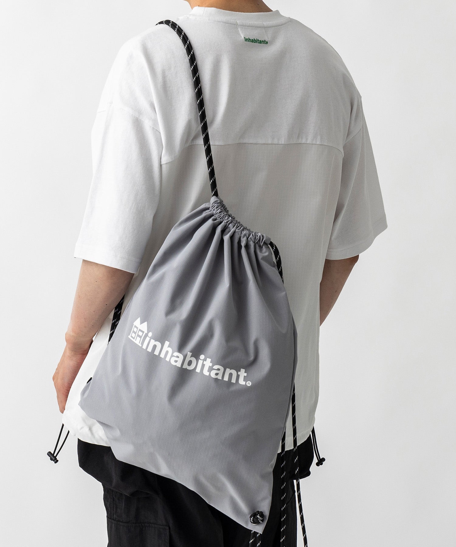 【MENS】ワンポイント ブランドロゴプリント ベーシック ナップザック /inhabitant(インハビタント)