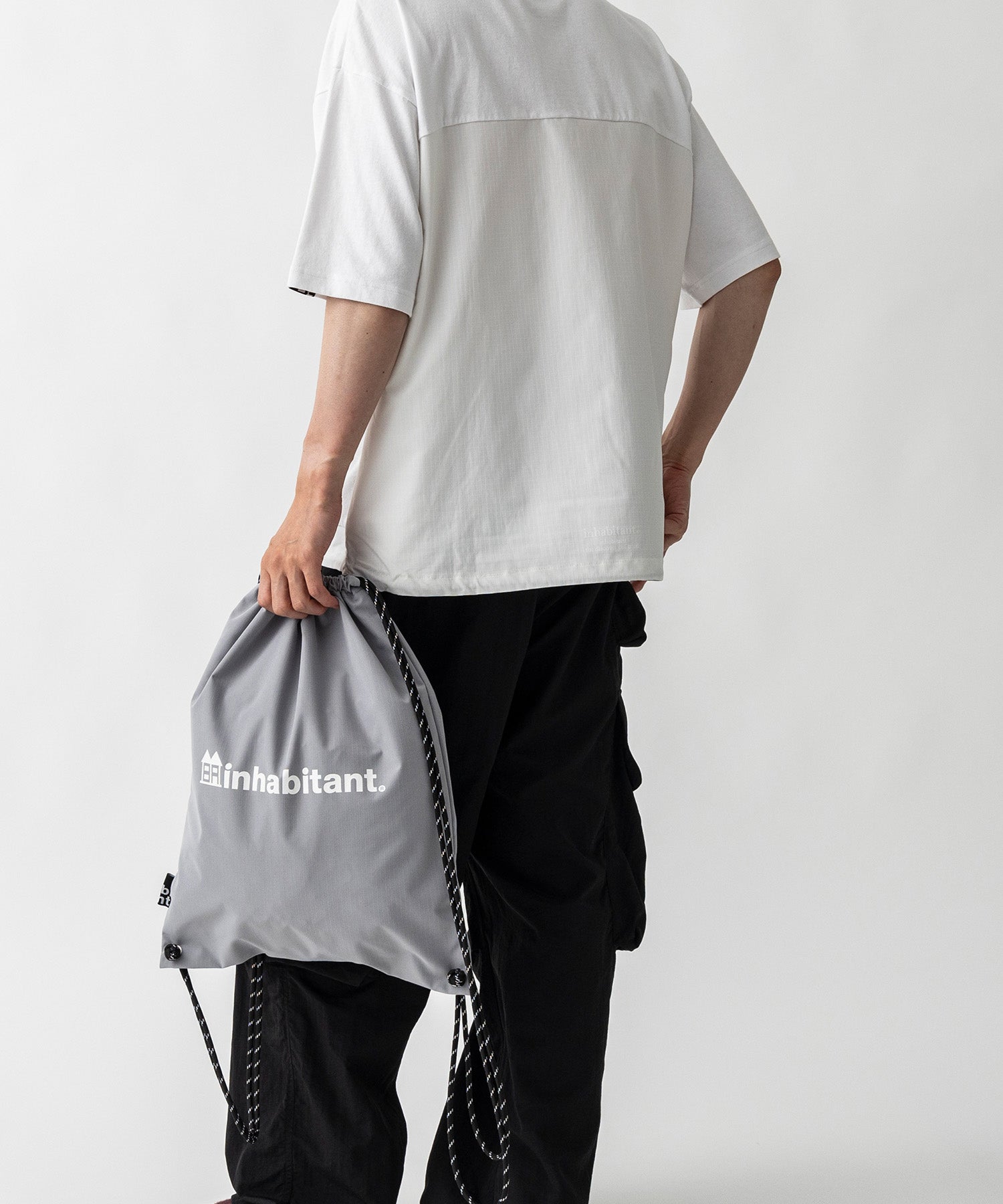 【MENS】ワンポイント ブランドロゴプリント ベーシック ナップザック /inhabitant(インハビタント)