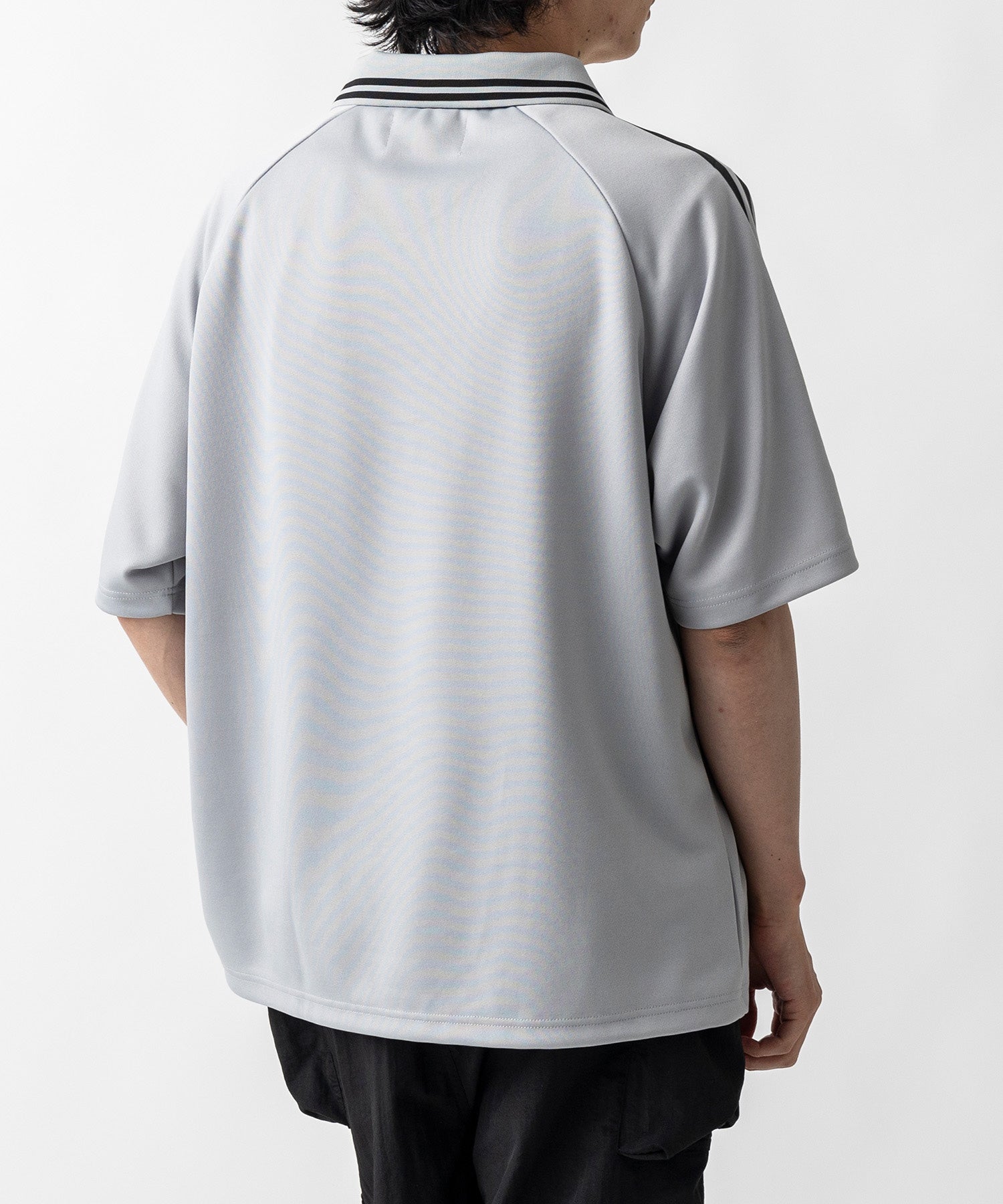 【MENS】ビッグシルエット ユニフォームライク 半袖サッカーTシャツ /inhabitant(インハビタント)