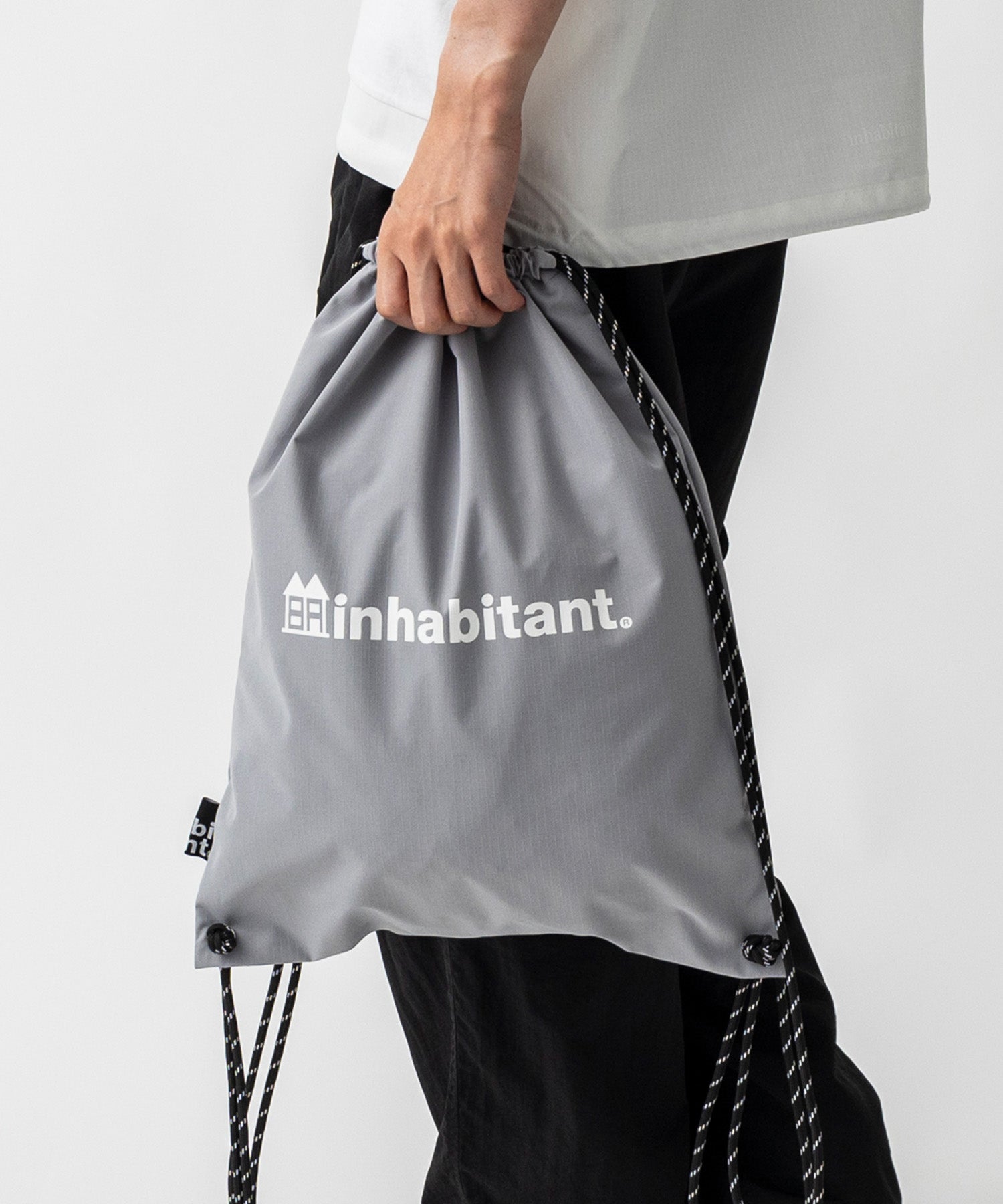 【MENS】ワンポイント ブランドロゴプリント ベーシック ナップザック /inhabitant(インハビタント)