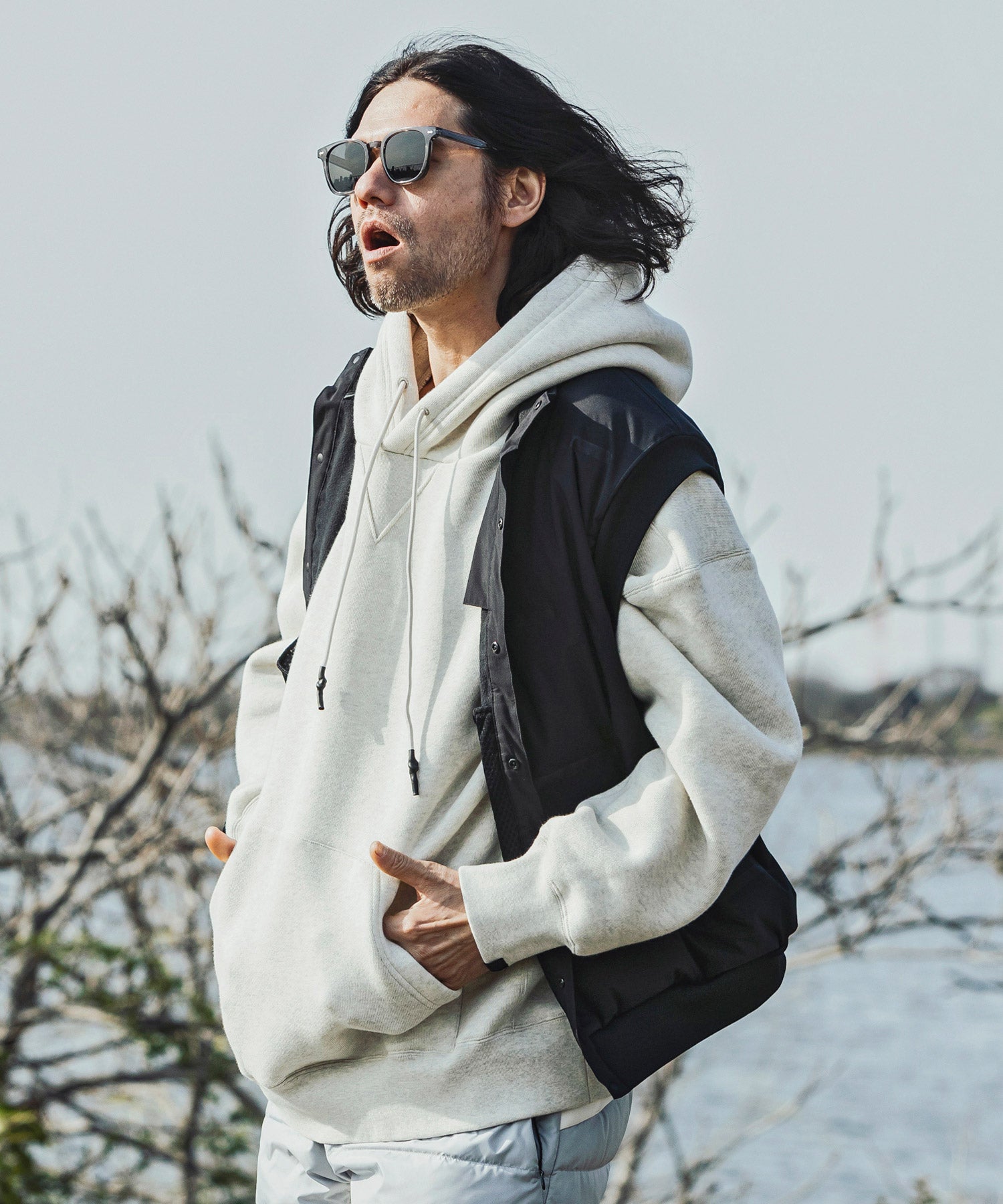 【MENS】FUNCTIONAL HEAVY WEIGHT SWEAT HOODY ヘビーウェイト スウェット フーディー 蓄熱保温 +phenix(プラスフェニックス)