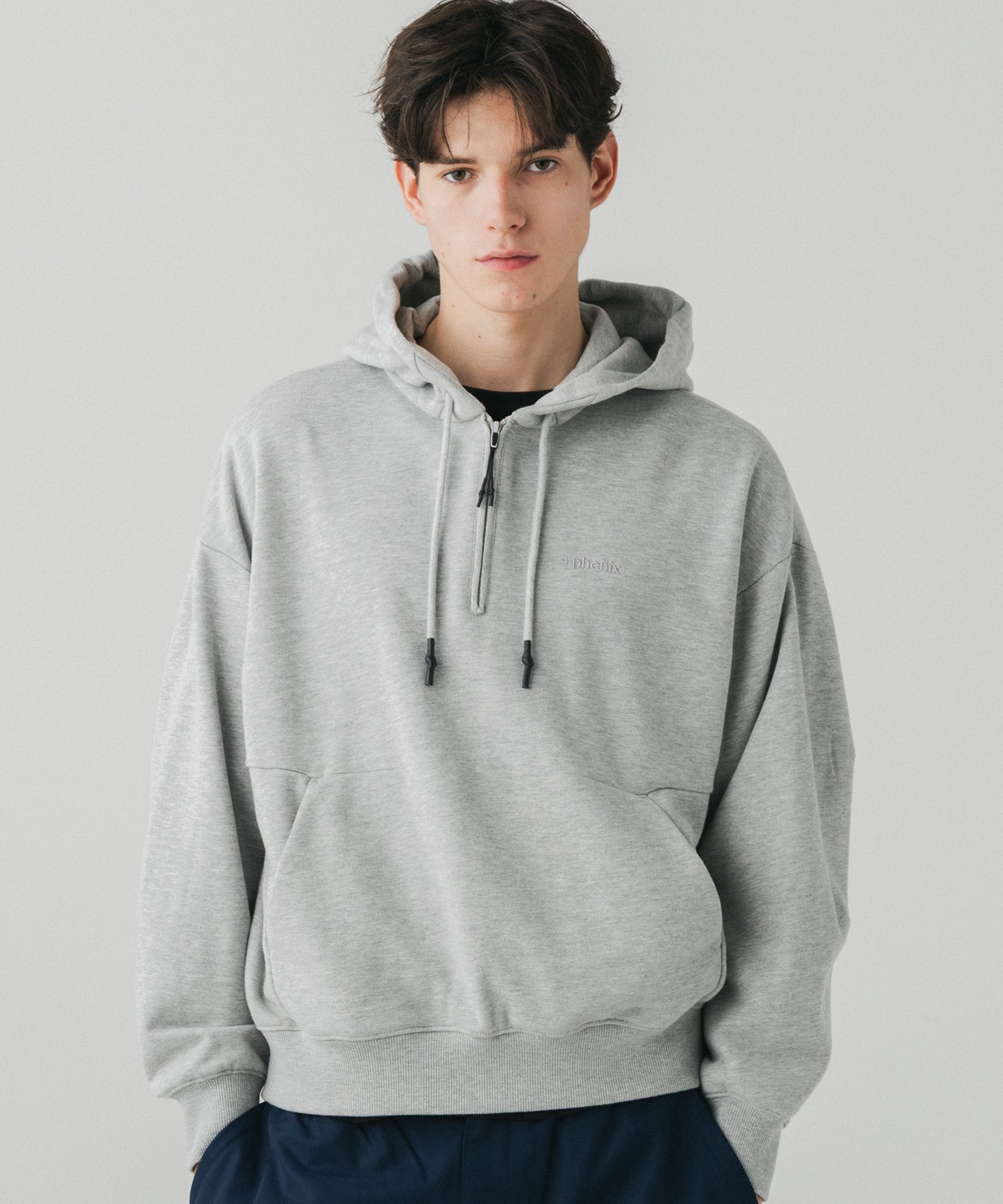 hybrid half zip hoodie（ハイブリッドハーフジップフーディ） CVC HALF-ZIP SWEAT HOODIE / CVC ハーフジップ スウェットフーディー