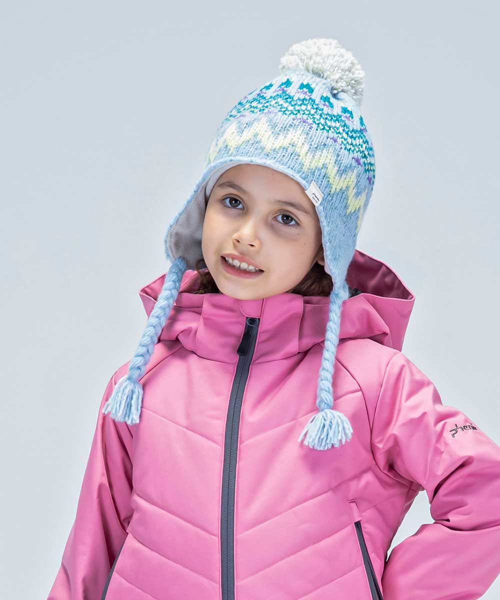 【KIDS/JUNIOR】子供用スキーウェア ニットキャップ Mix Border Junior Earflap Beanie / Jr ACC /phenixスキーウェア23AW