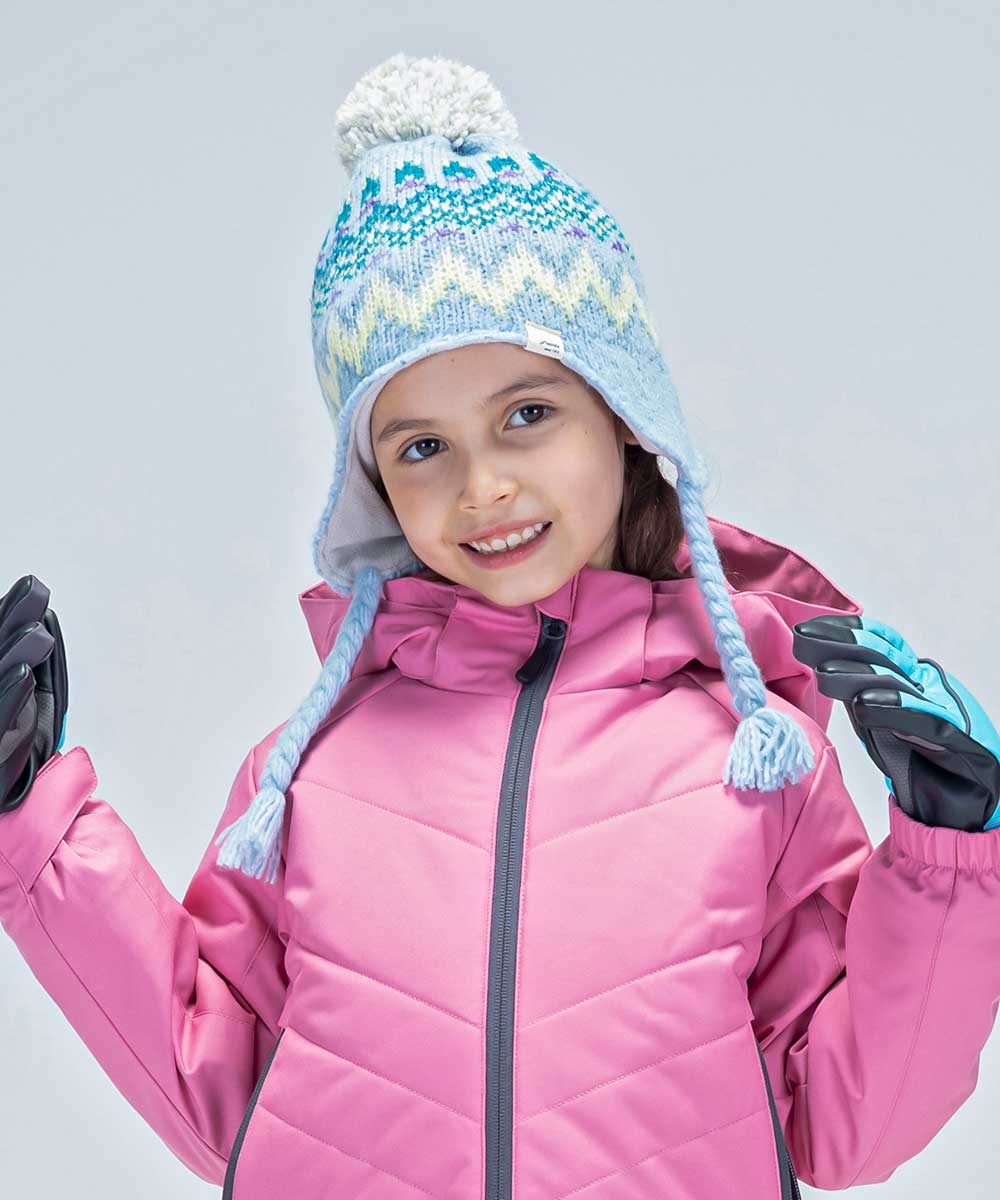 【KIDS/JUNIOR】子供用スキーウェア ニットキャップ Mix Border Junior Earflap Beanie / Jr ACC /phenixスキーウェア23AW