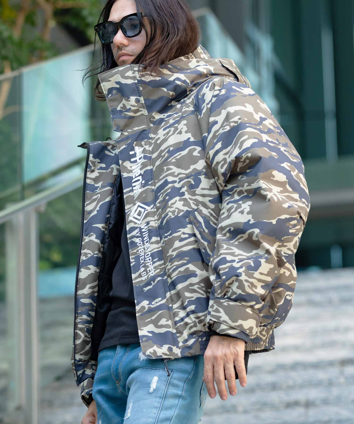 【MENS】ゴアテックスダウンジャケット GORE DOWN BOMBER JACKET / WINDSTOPPER(R) プロダクト by GORE TEX LABS ゴアテックスウェア テックウェア アーバンアウトドア 高機能ウェア +phenix(プラスフェニックス)