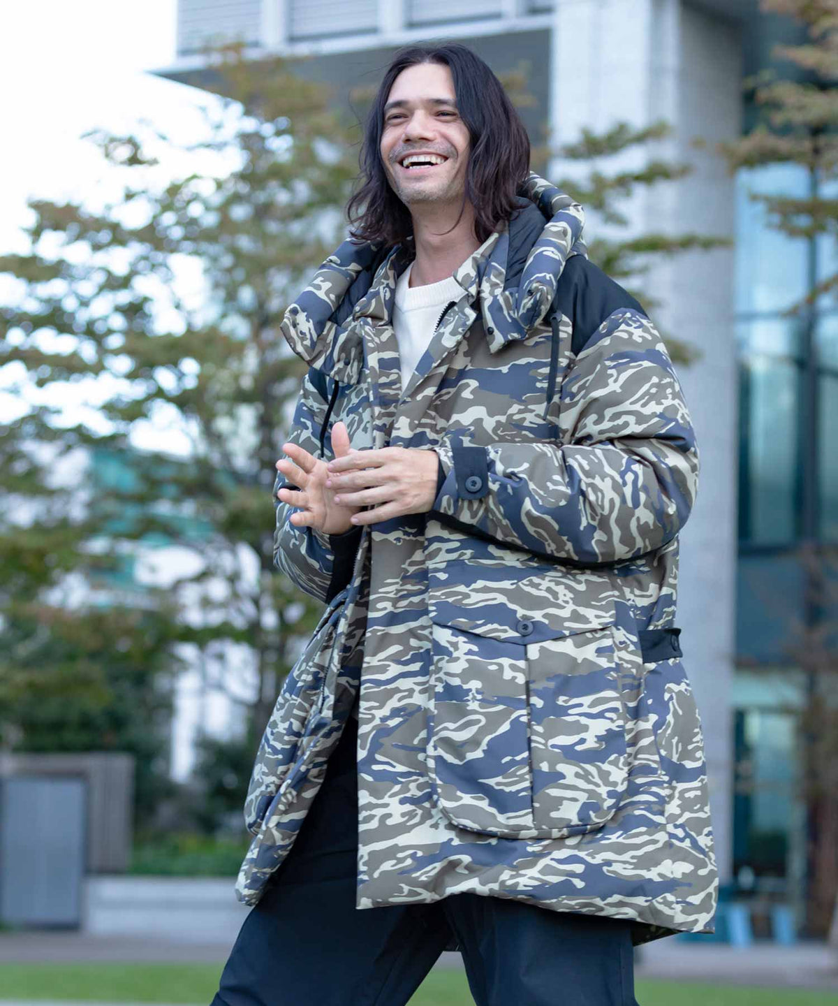 【MENS】ゴアテックスダウンコート GORE DOWN CARGO COAT /  WINDSTOPPER(R) プロダクト by GORE TEX LABS ゴアテックスウェア テックウェア アーバンアウトドア 高機能ウェア +phenix(プラスフェニックス)