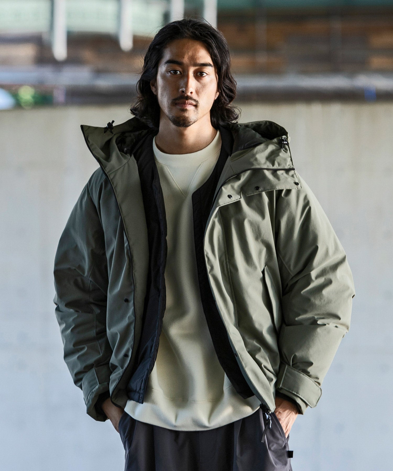 【MENS】BOMBER DOWN JACKET ボマー ダウンジャケット ウィンドストッパー / WINDSTOPPER(R) プロダクト by GORE TEX LABS +phenix(プラスフェニックス)