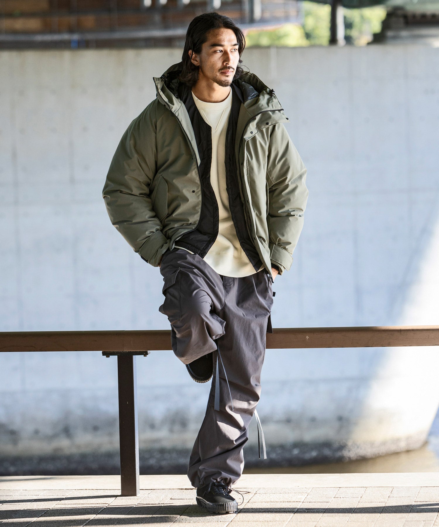 【MENS】BOMBER DOWN JACKET ボマー ダウンジャケット ウィンドストッパー / WINDSTOPPER(R) プロダクト by GORE TEX LABS +phenix(プラスフェニックス)