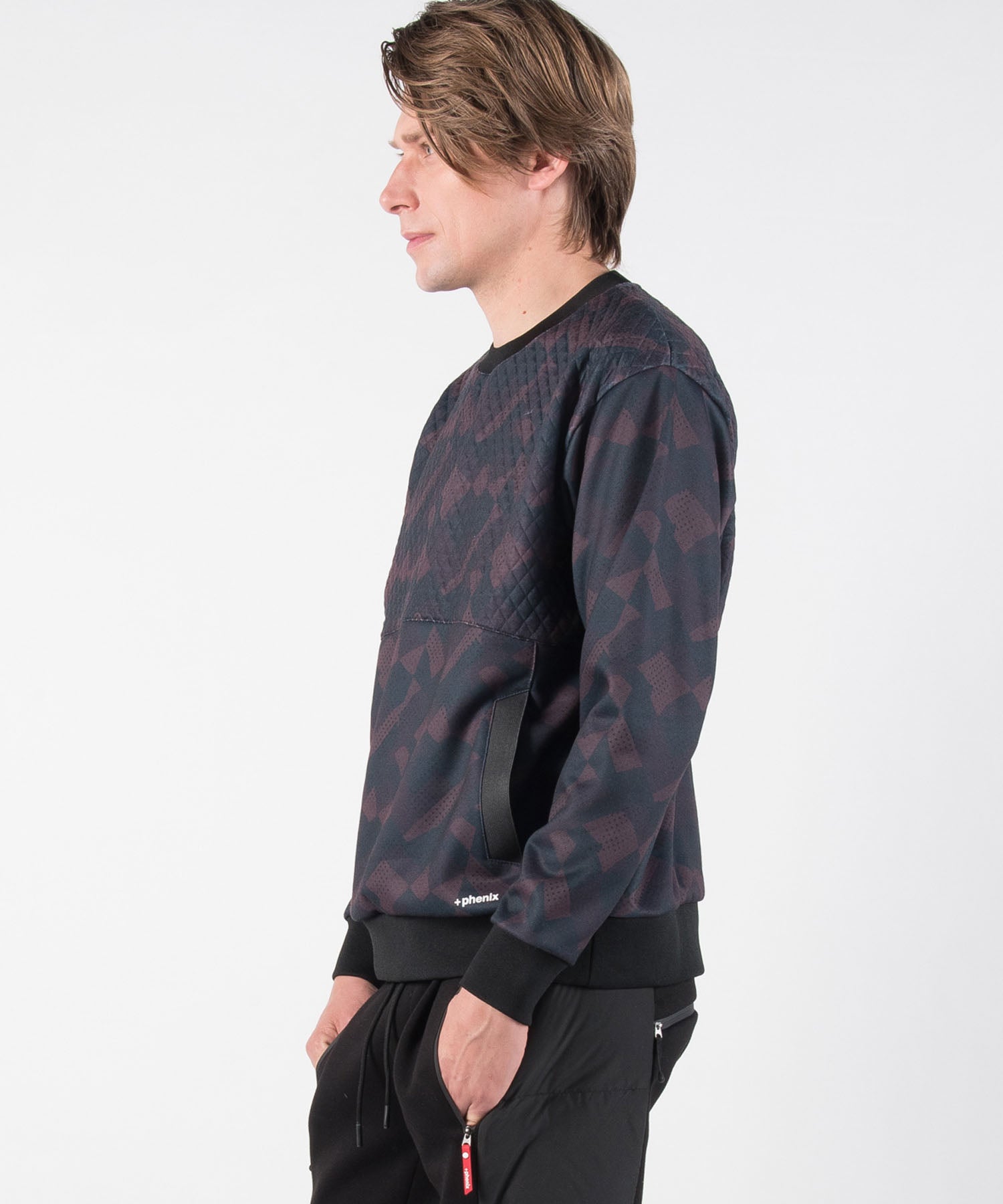 【MENS】キルトスウェットプルオーバー Quilt Sweat Pullover テックウェア アーバンアウトドア 高機能ウェア +phenix(プラスフェニックス)