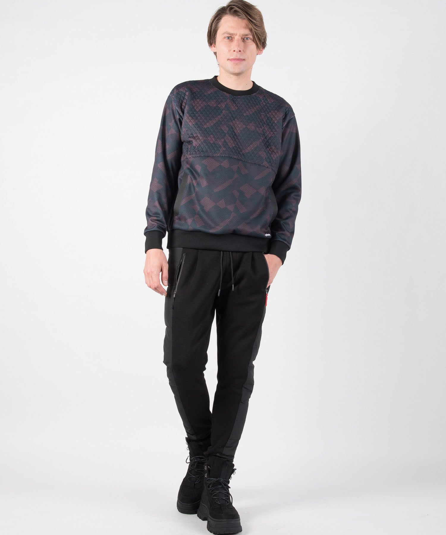 【MENS】キルトスウェットプルオーバー Quilt Sweat Pullover テックウェア アーバンアウトドア 高機能ウェア +phenix(プラスフェニックス)