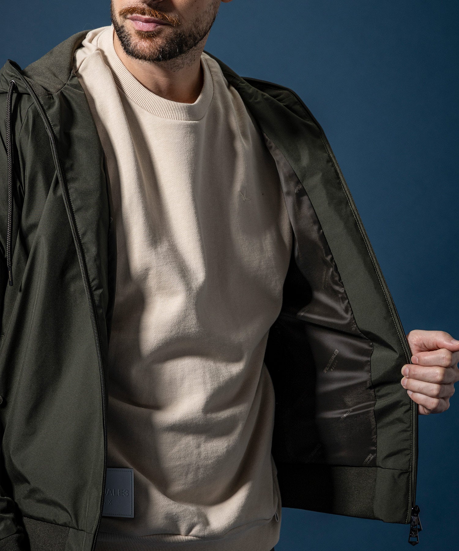 【MENS】GTX SLEEVE LOGO LINE HOODIE スリーブロゴラインフーディー / WINDSTOPPER(R) プロダクト by GORE-TEX LABS /ウィンドストッパー/ゴアテックス/1PIU1UGUALE3 RELAX × +phenix(ウノピゥウノウグァーレトレ リラックス)