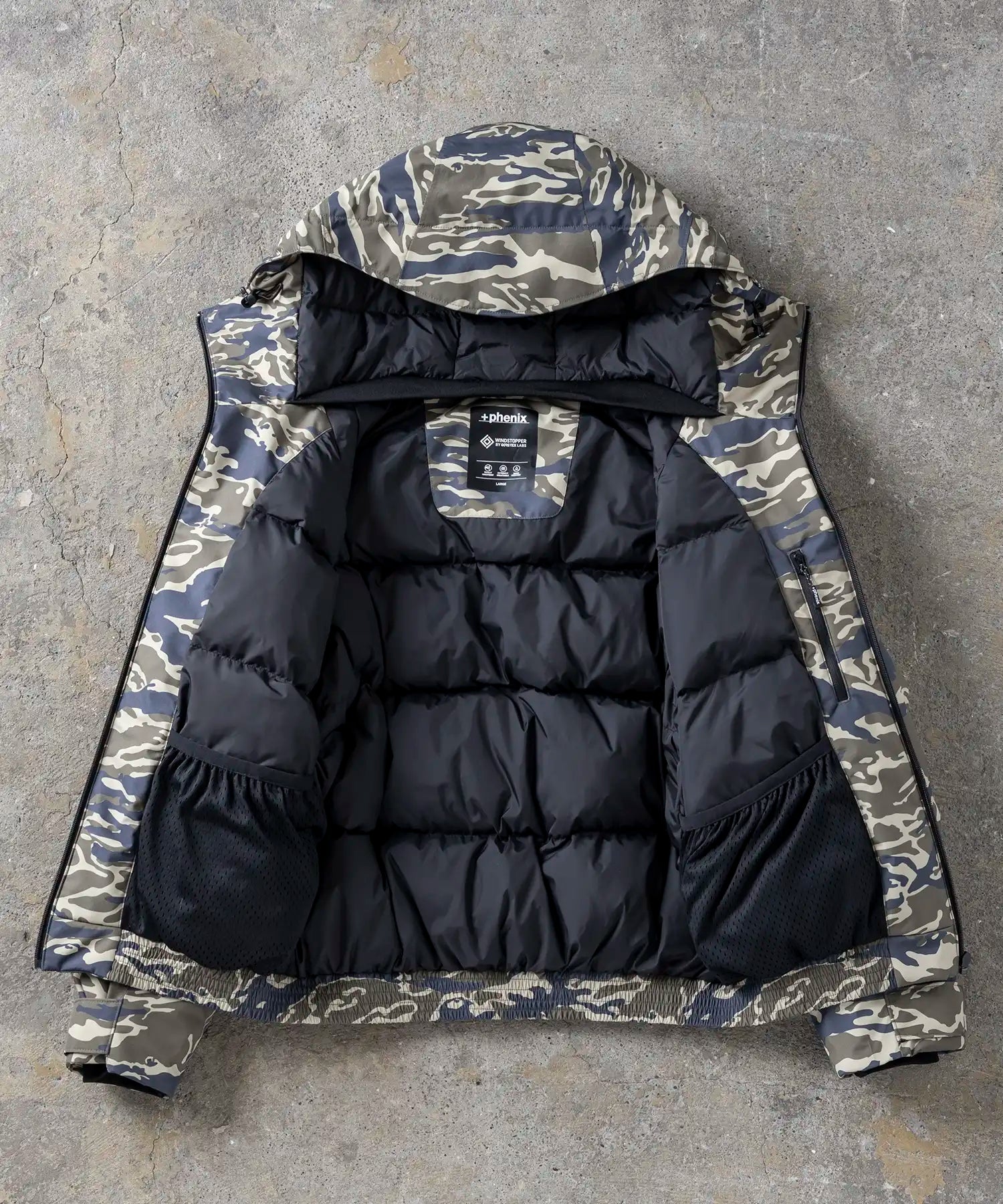【MENS】ゴアテックスダウンジャケット GORE DOWN BOMBER JACKET / WINDSTOPPER(R) プロダクト by GORE TEX LABS ゴアテックスウェア テックウェア アーバンアウトドア 高機能ウェア +phenix(プラスフェニックス)