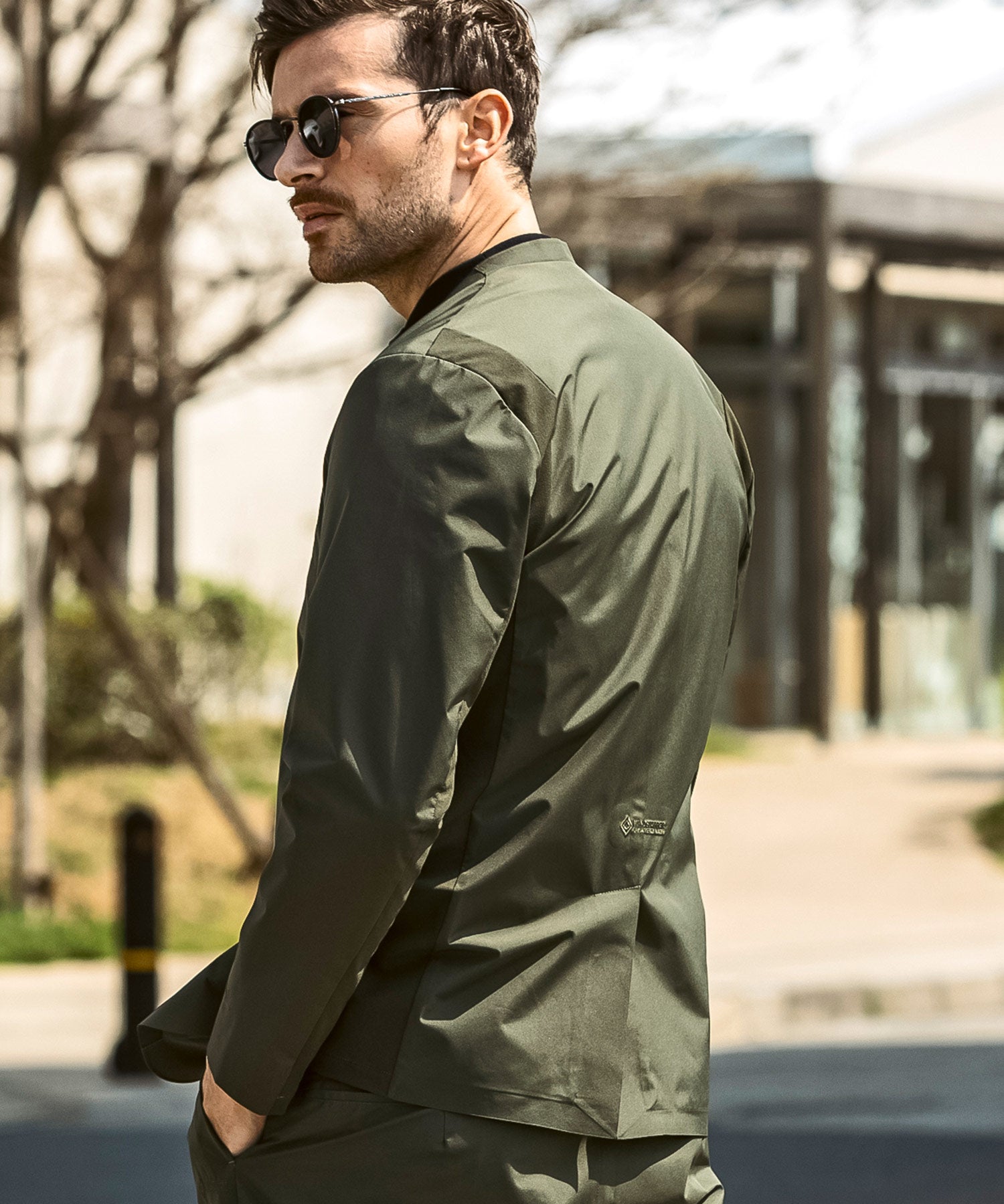 【MENS】GTX NO COLLAR JACKET ノーカラージャケット / WINDSTOPPER(R) プロダクト by GORE-TEX LABS /ウィンドストッパー/ゴアテックス/1PIU1UGUALE3 RELAX × +phenix(ウノピゥウノウグァーレトレ リラックス)