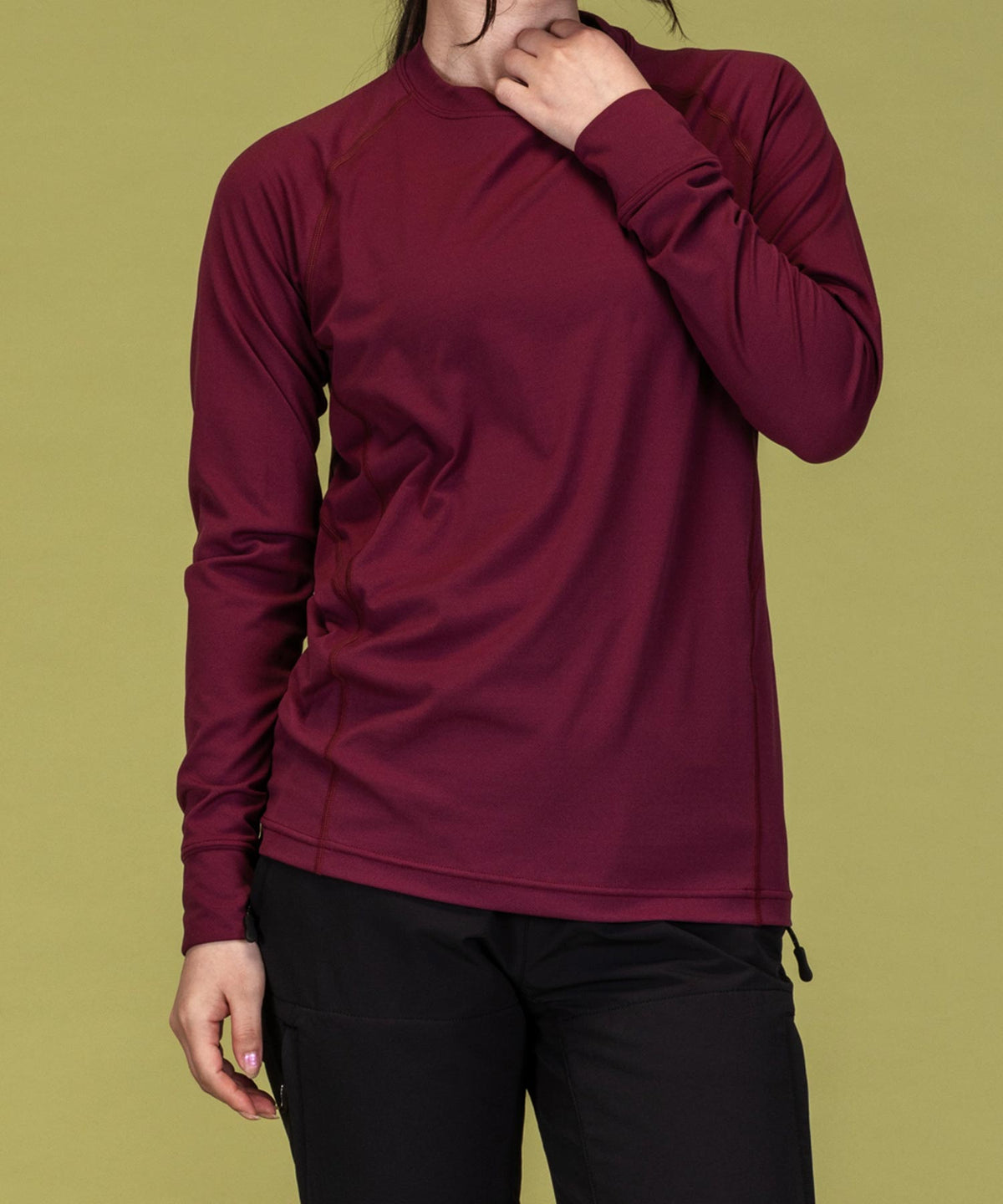 【WOMENS】クルーネック長袖Tシャツ レディースTシャツ 速乾 ストレッチ 快適 抗菌 防臭 ティーシャツ インナー /phenix outdoor(フェニックスアウトドア)