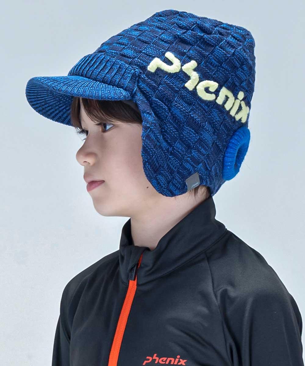 【KIDS/JUNIOR】子供用スキーウェア イヤーフラップニットハット 耳当て付き帽子 Maskman Earflap Knit Hat / Jr ACC /phenixスキーウェア23AW