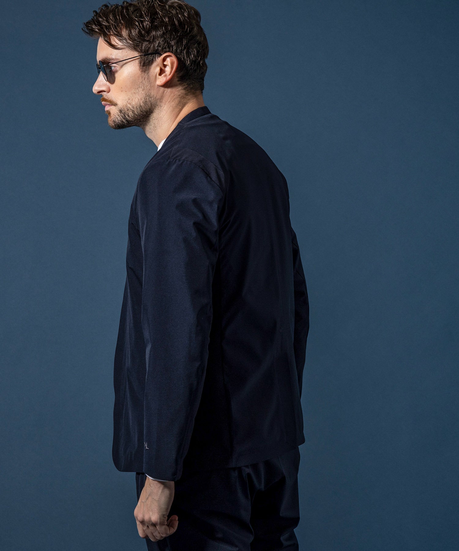 【MENS】GTX NO COLLAR JACKET ノーカラージャケット / WINDSTOPPER(R) プロダクト by GORE-TEX LABS /ウィンドストッパー/ゴアテックス/1PIU1UGUALE3 RELAX × +phenix(ウノピゥウノウグァーレトレ リラックス)