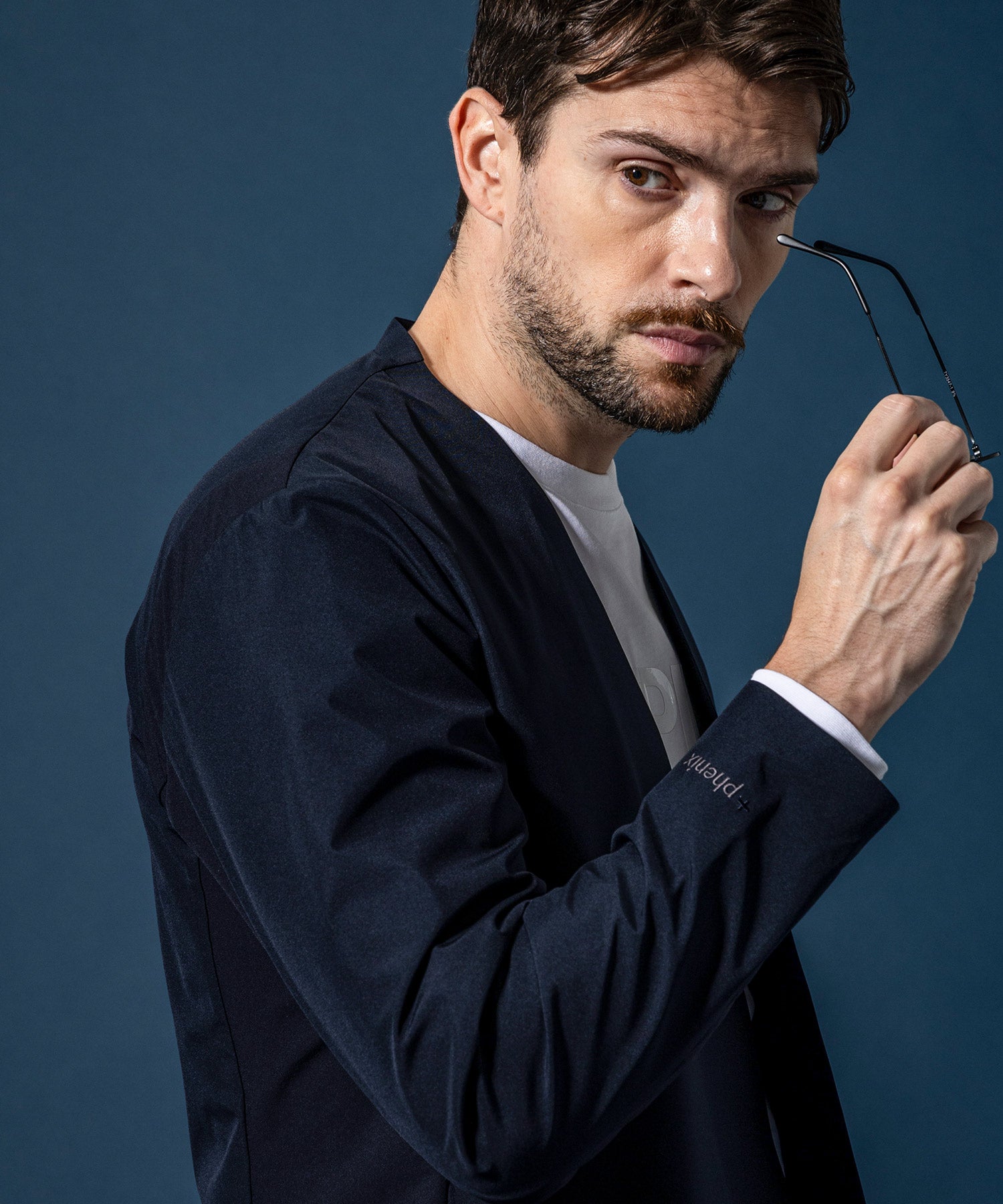 【MENS】GTX NO COLLAR JACKET ノーカラージャケット / WINDSTOPPER(R) プロダクト by GORE-TEX LABS /ウィンドストッパー/ゴアテックス/1PIU1UGUALE3 RELAX × +phenix(ウノピゥウノウグァーレトレ リラックス)