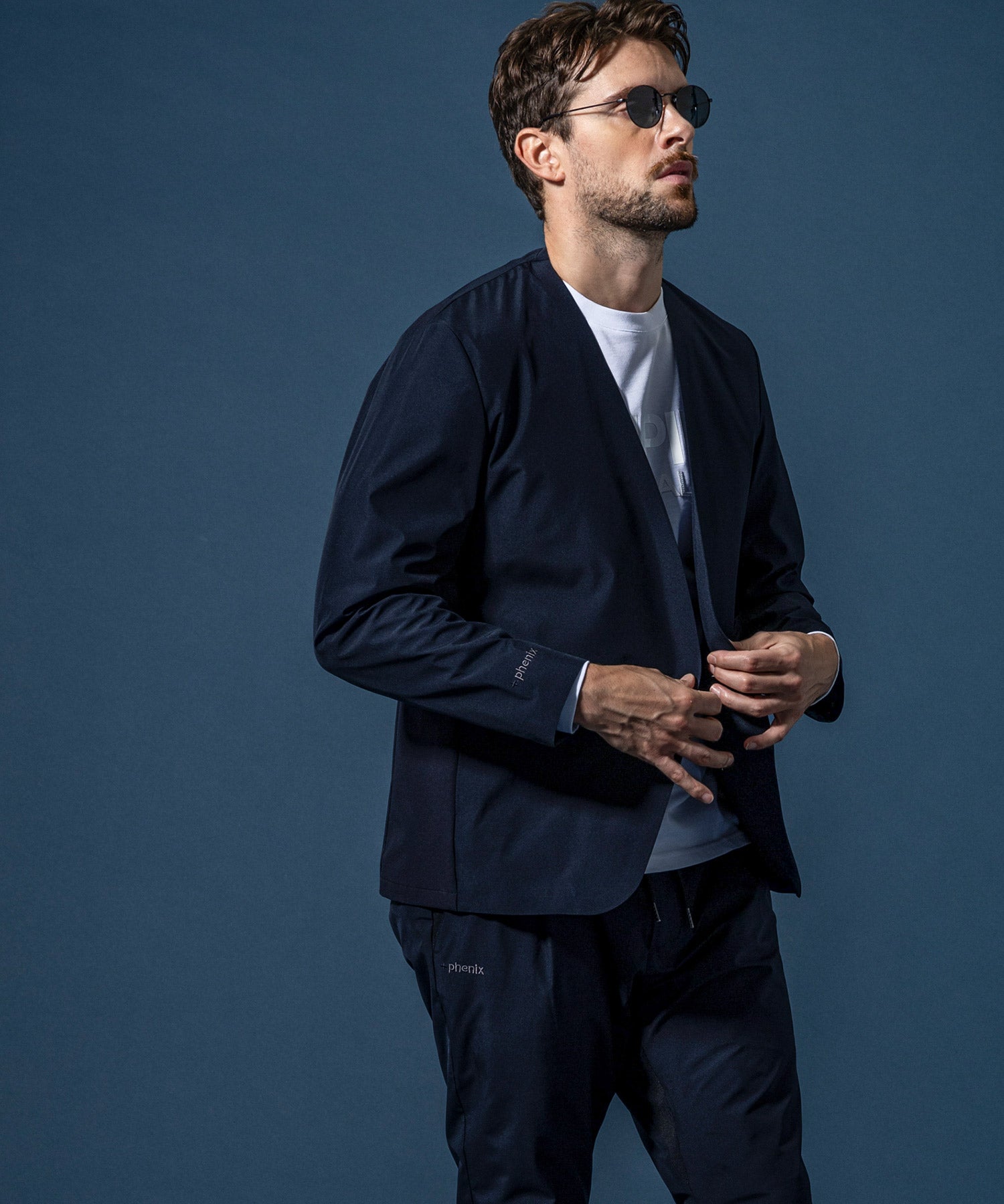 【MENS】GTX NO COLLAR JACKET ノーカラージャケット / WINDSTOPPER(R) プロダクト by GORE-TEX LABS /ウィンドストッパー/ゴアテックス/1PIU1UGUALE3 RELAX × +phenix(ウノピゥウノウグァーレトレ リラックス)