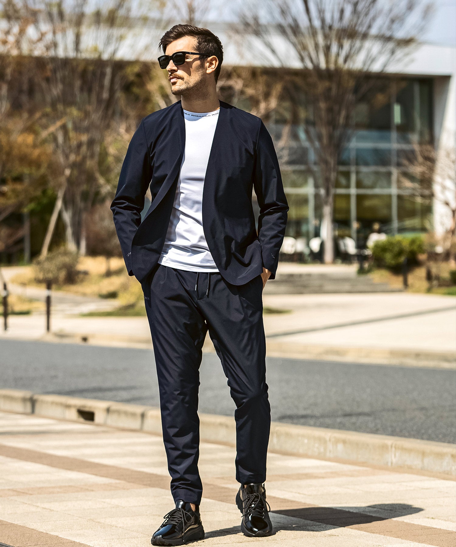 【MENS】GTX NO COLLAR JACKET ノーカラージャケット / WINDSTOPPER(R) プロダクト by GORE-TEX LABS /ウィンドストッパー/ゴアテックス/1PIU1UGUALE3 RELAX × +phenix(ウノピゥウノウグァーレトレ リラックス)